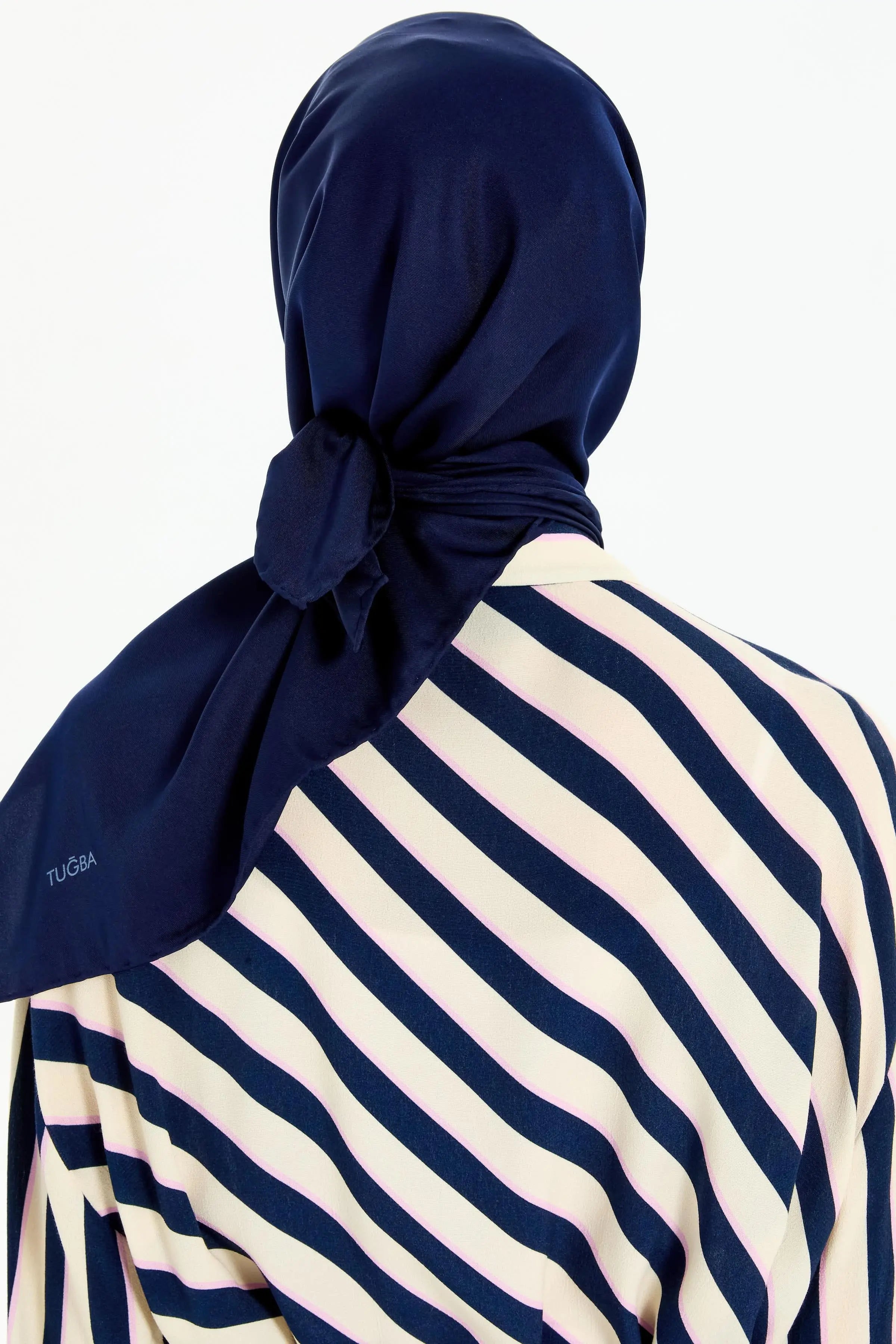 Düz Twill Eşarp - Lacivert TUGBA