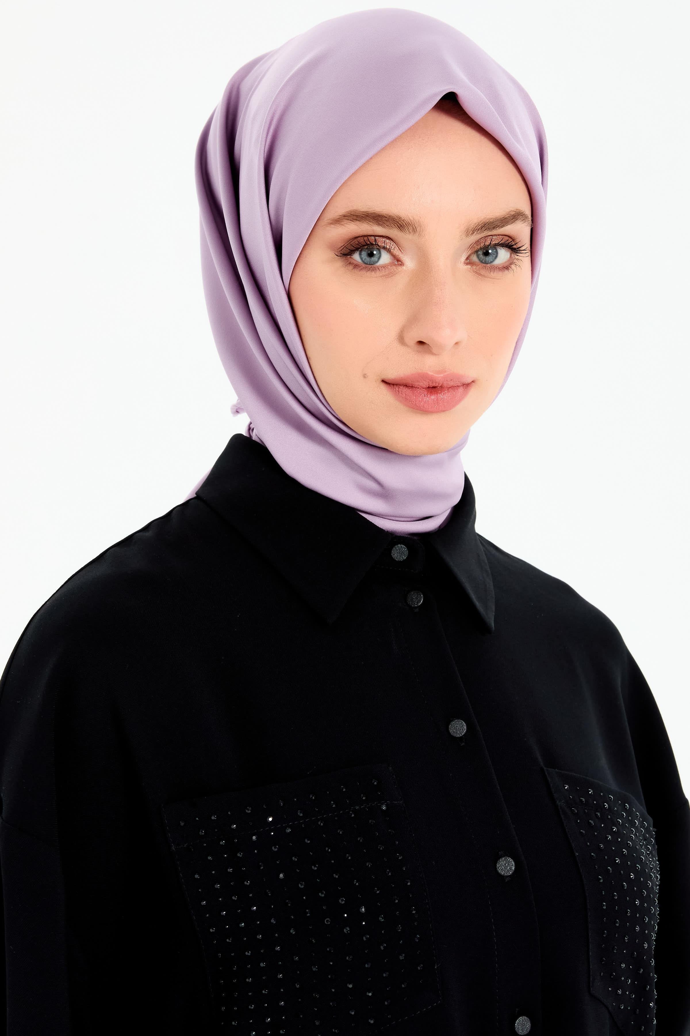 Düz Twill Eşarp - Lila TUGBA