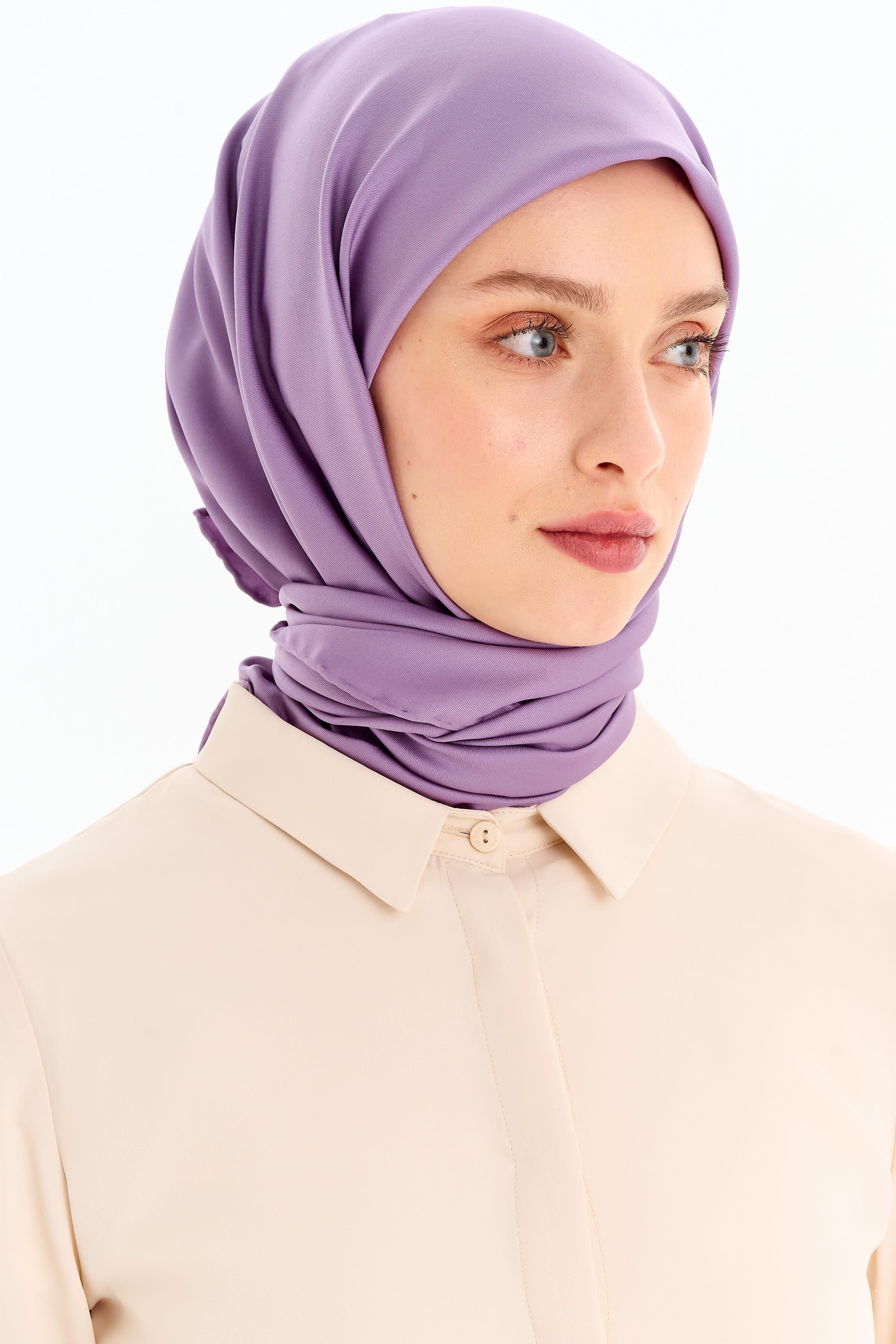 Düz Twill Eşarp - Mor TUGBA