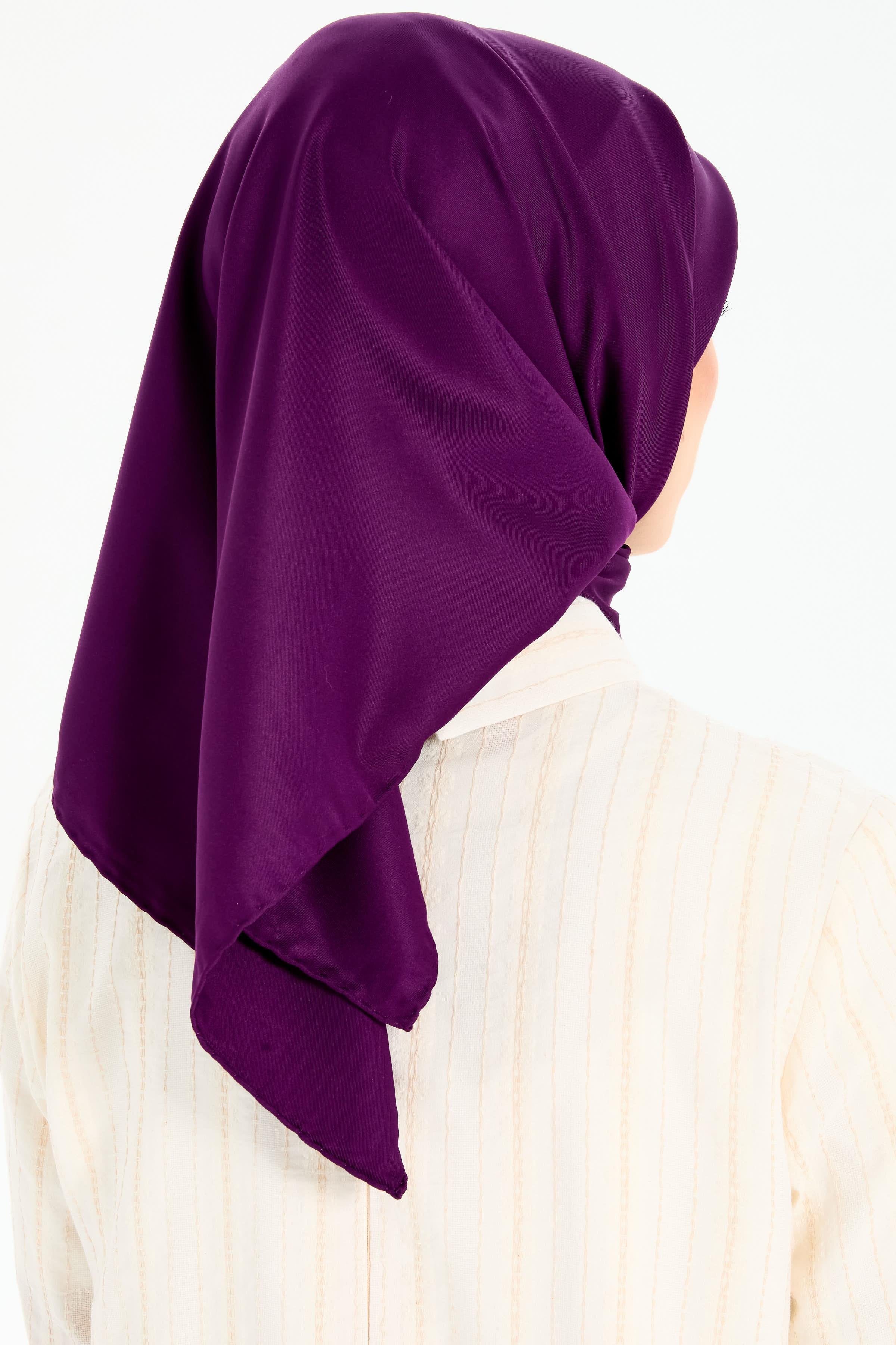 Düz Twill Eşarp - Mürdüm TUGBA