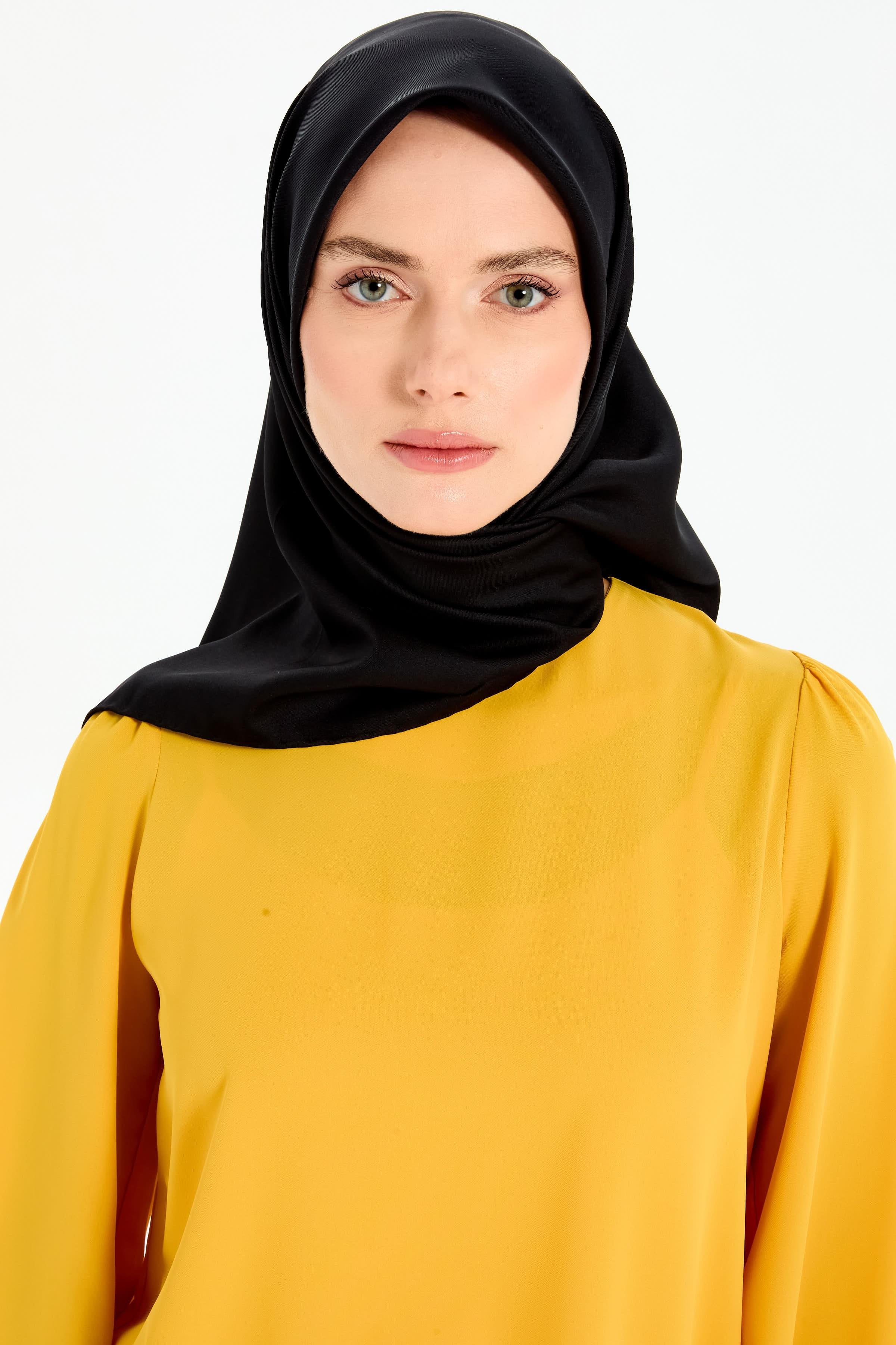 Düz Twill Eşarp - Siyah TUGBA