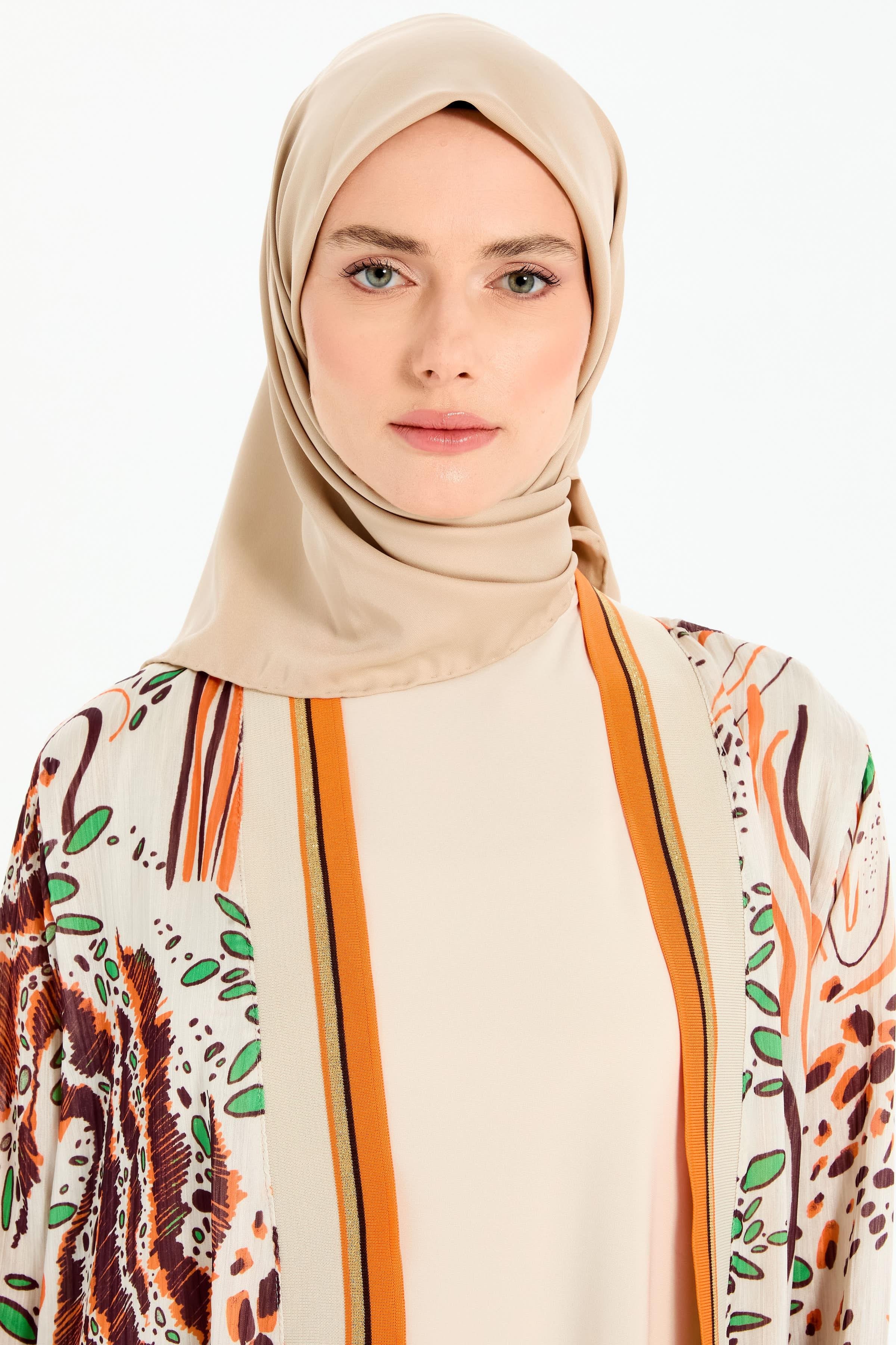 Düz Twill Eşarp - Vizon TUGBA