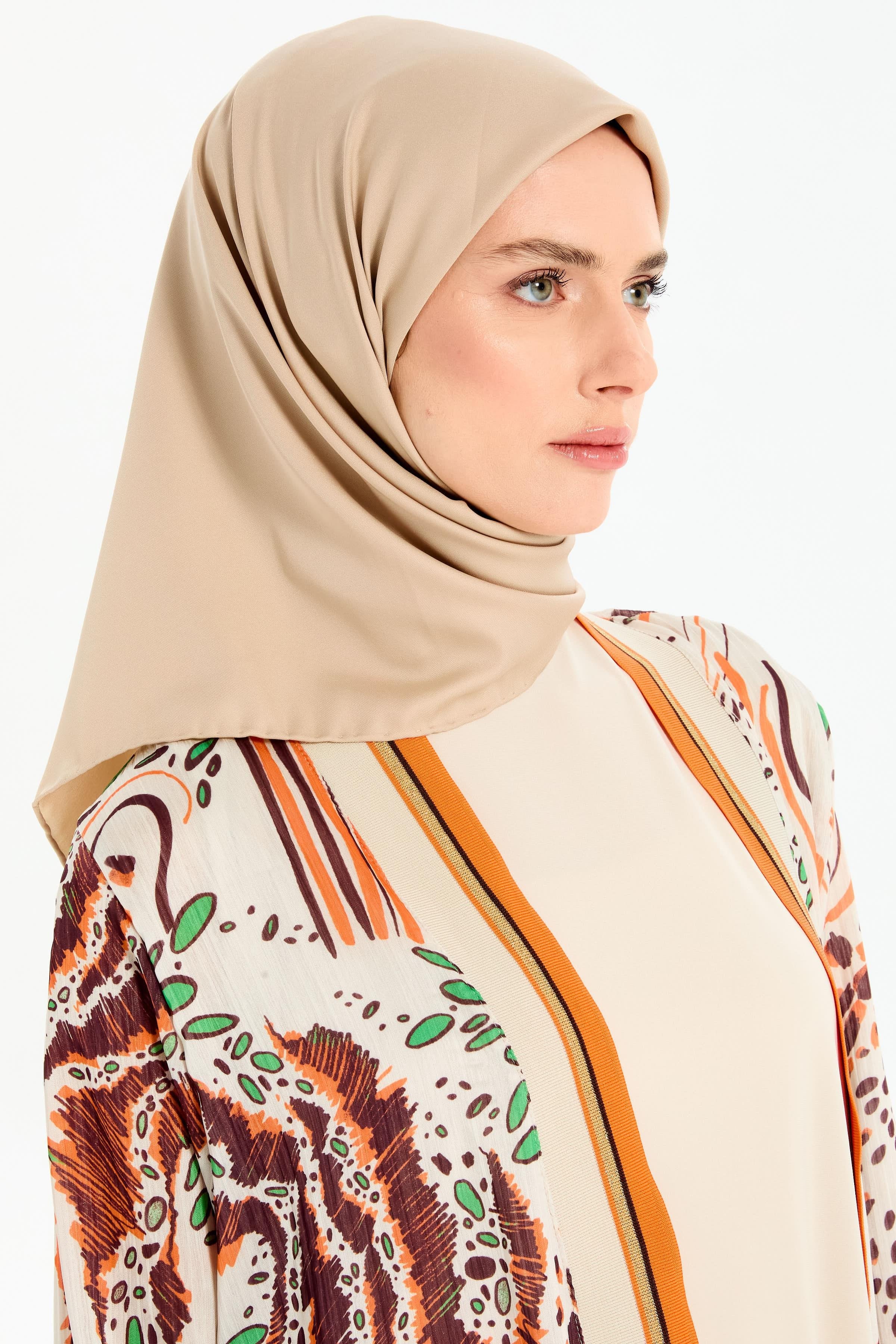 Düz Twill Eşarp - Vizon TUGBA