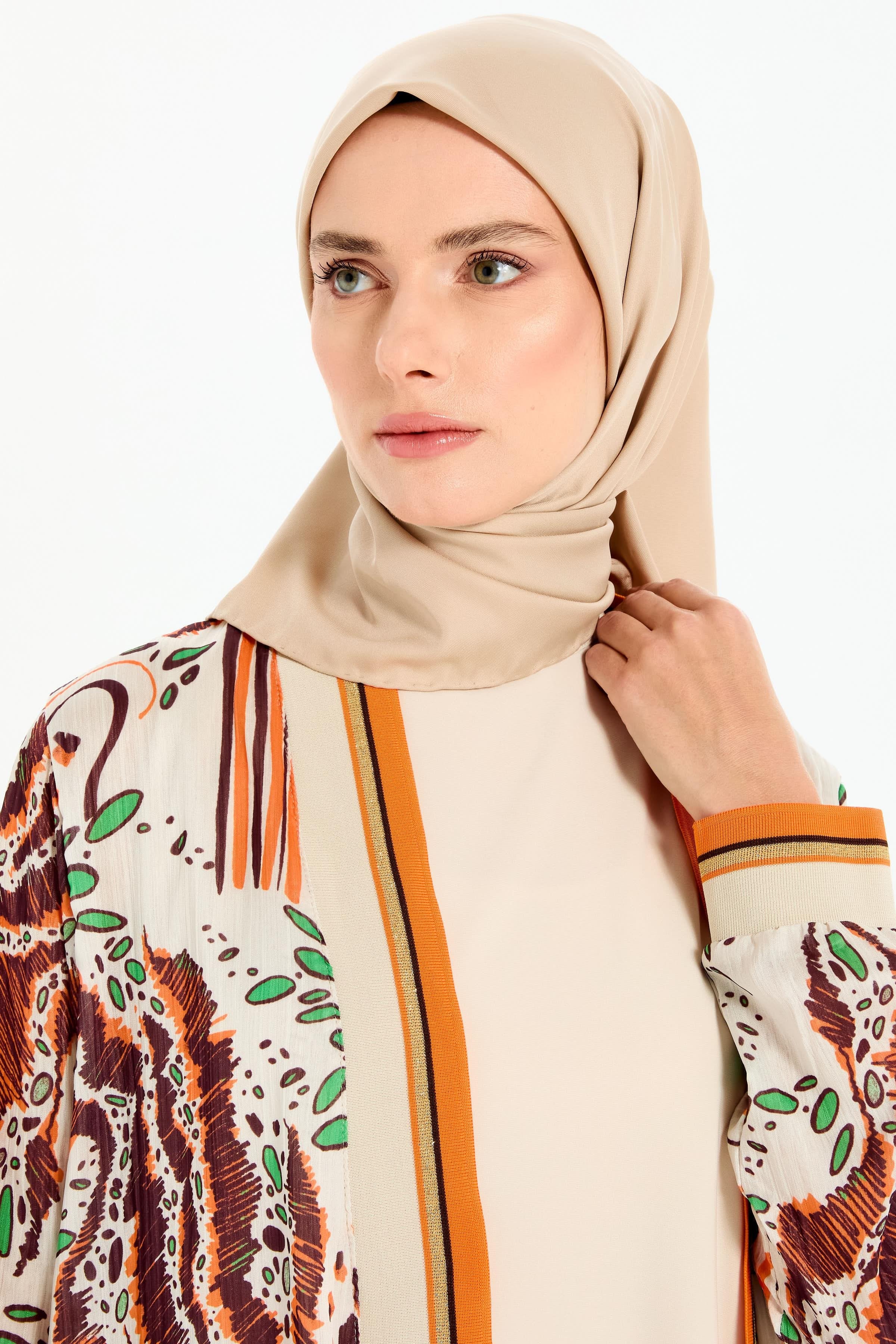 Düz Twill Eşarp - Vizon TUGBA