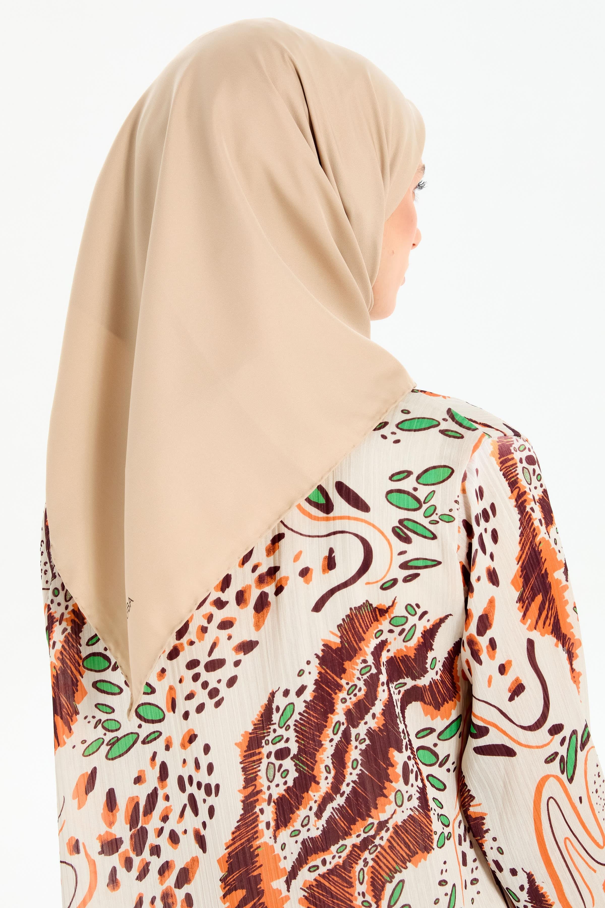 Düz Twill Eşarp - Vizon TUGBA