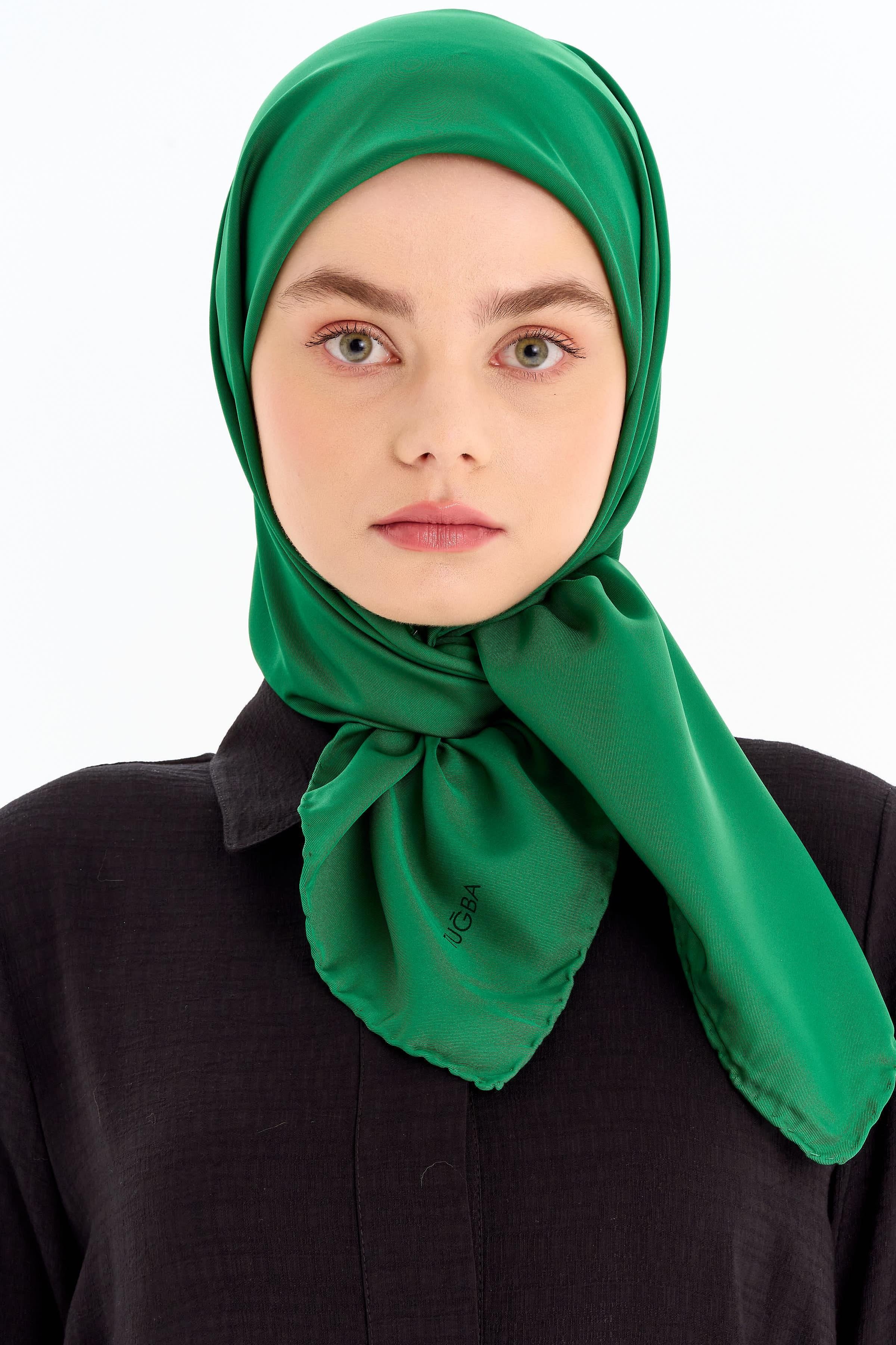 Düz Twill Eşarp - Zümrüt TUGBA