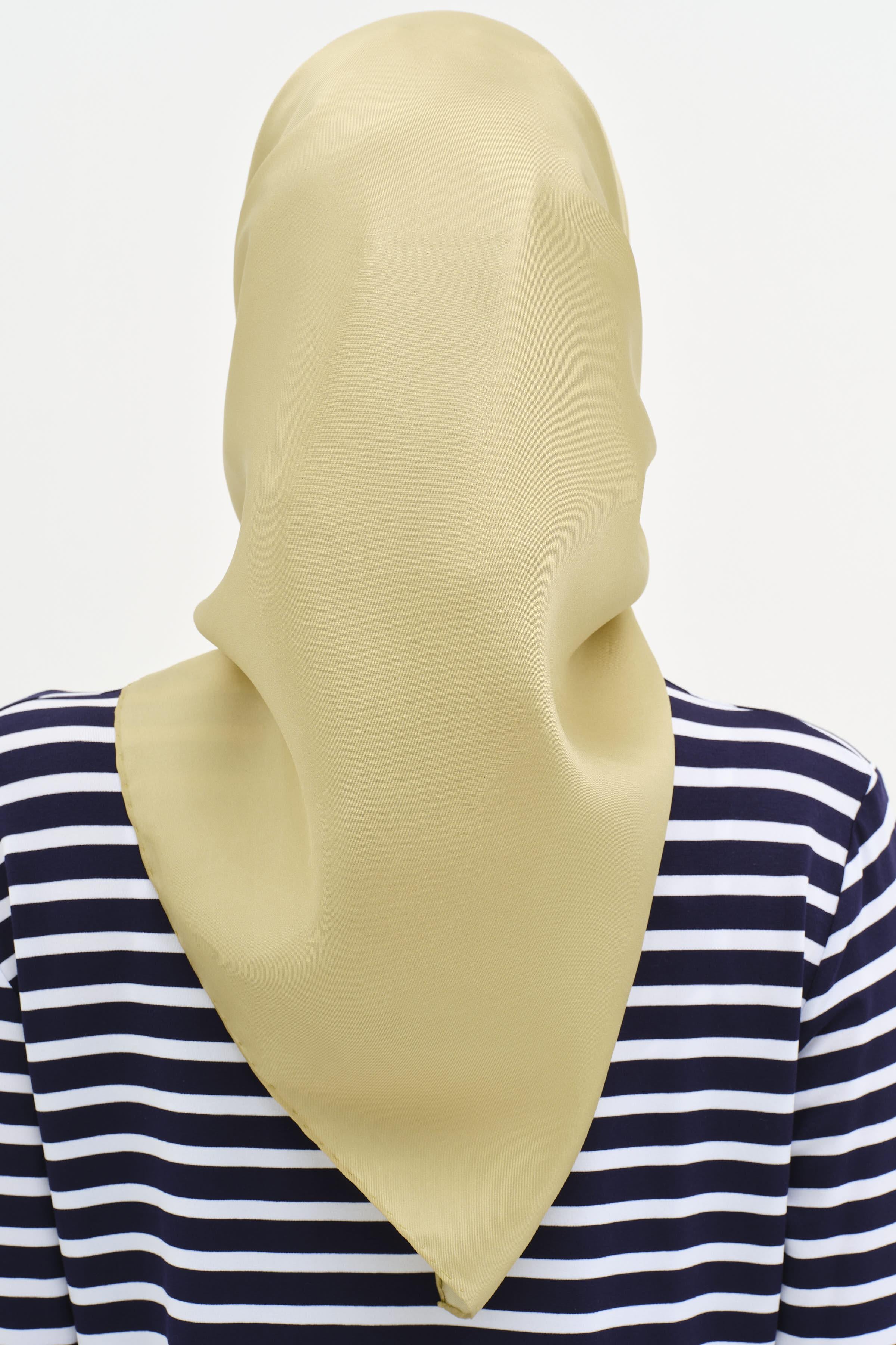 Düz Twill İpek Eşarp - Fıstık Yeşili TUGBA