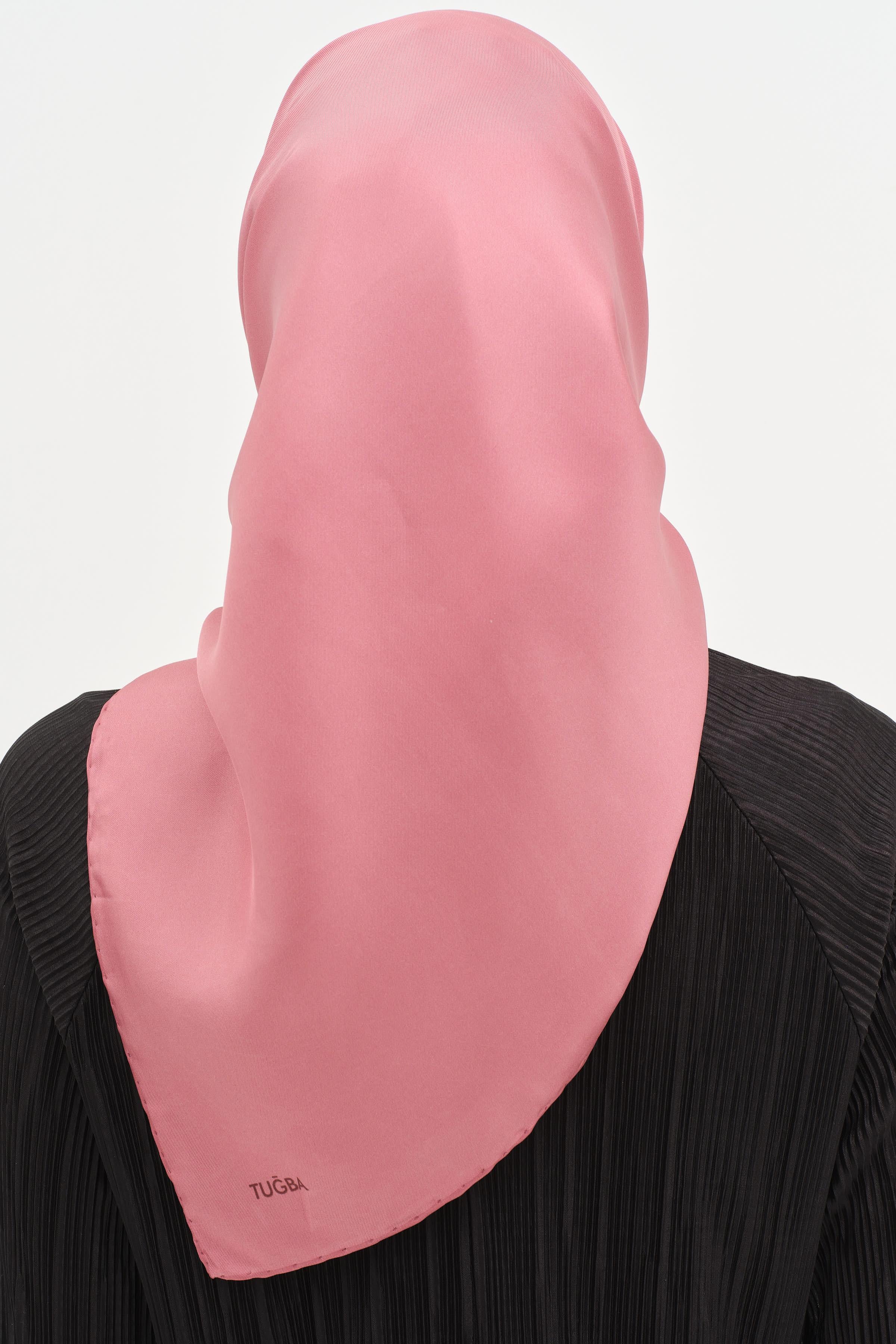 Düz Twill İpek Eşarp - Gül Kurusu TUGBA