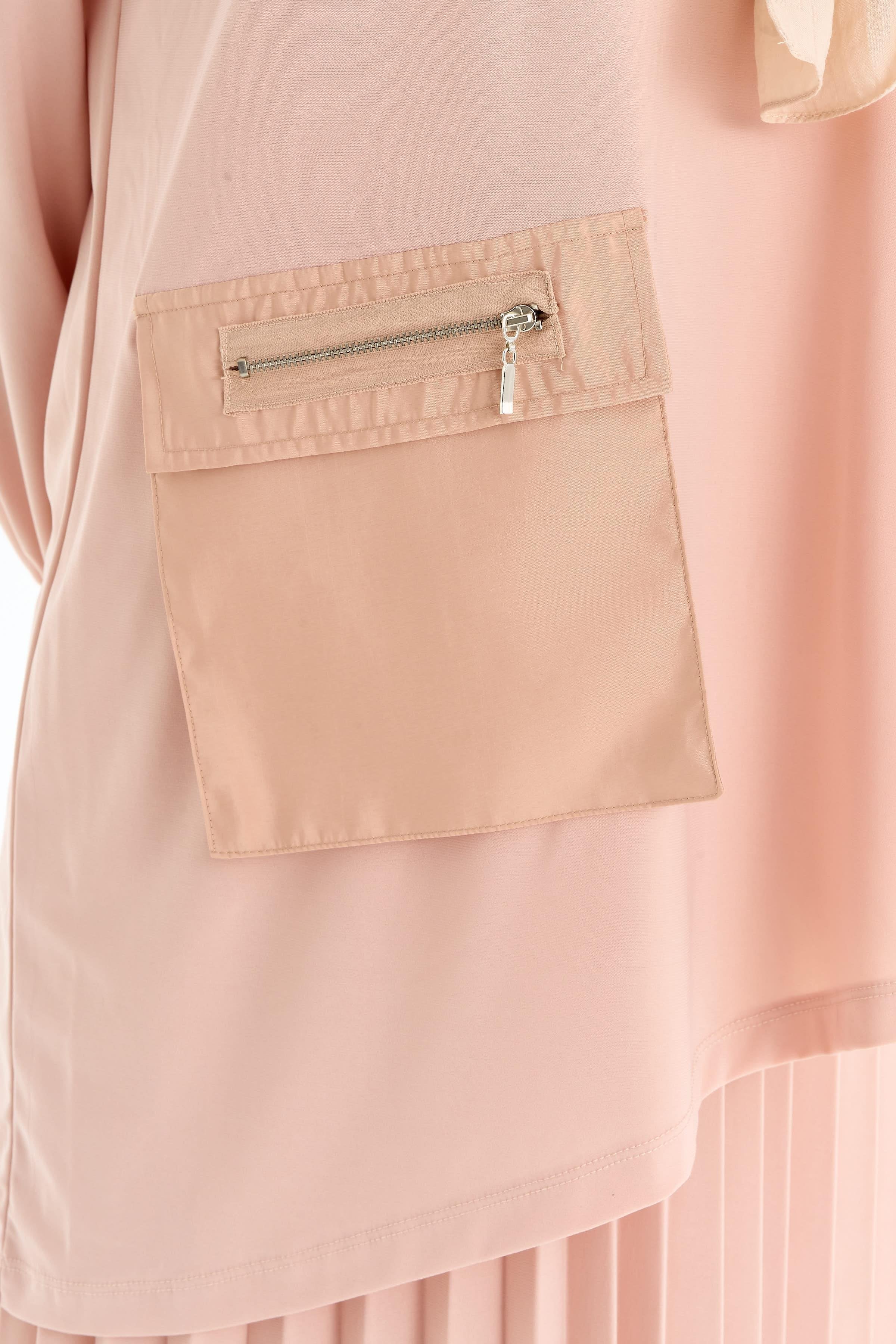 Etek Bluz Takım - Bej TUGBA