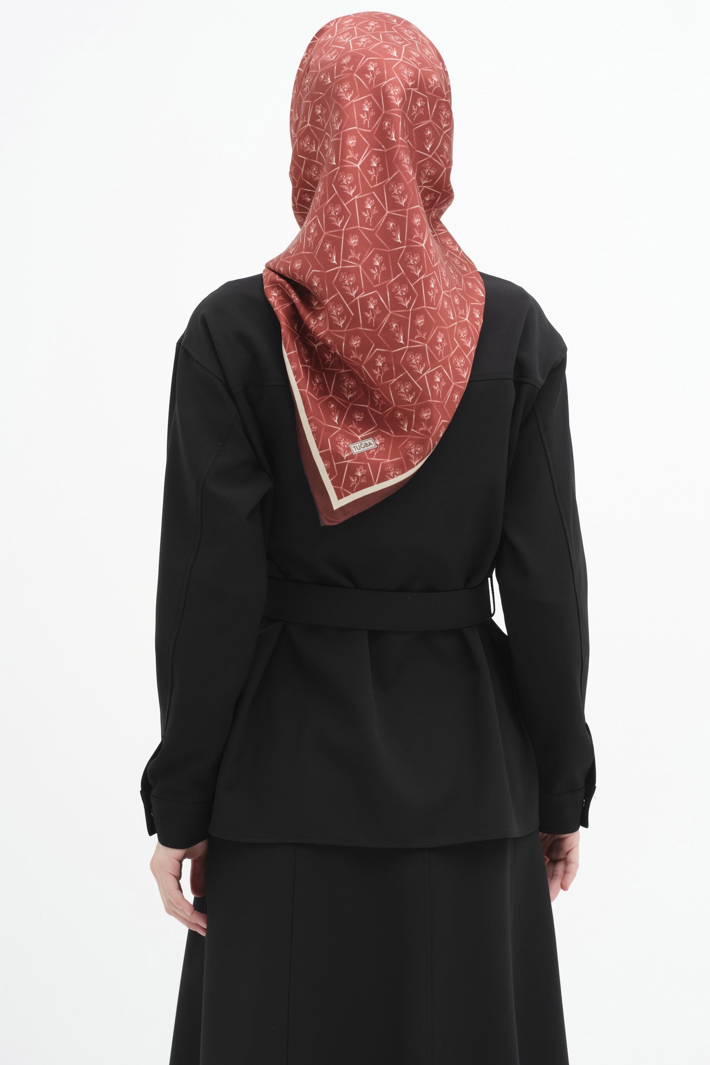 Fermuar Kapamalı Kemerli Ceket - Siyah TUGBA