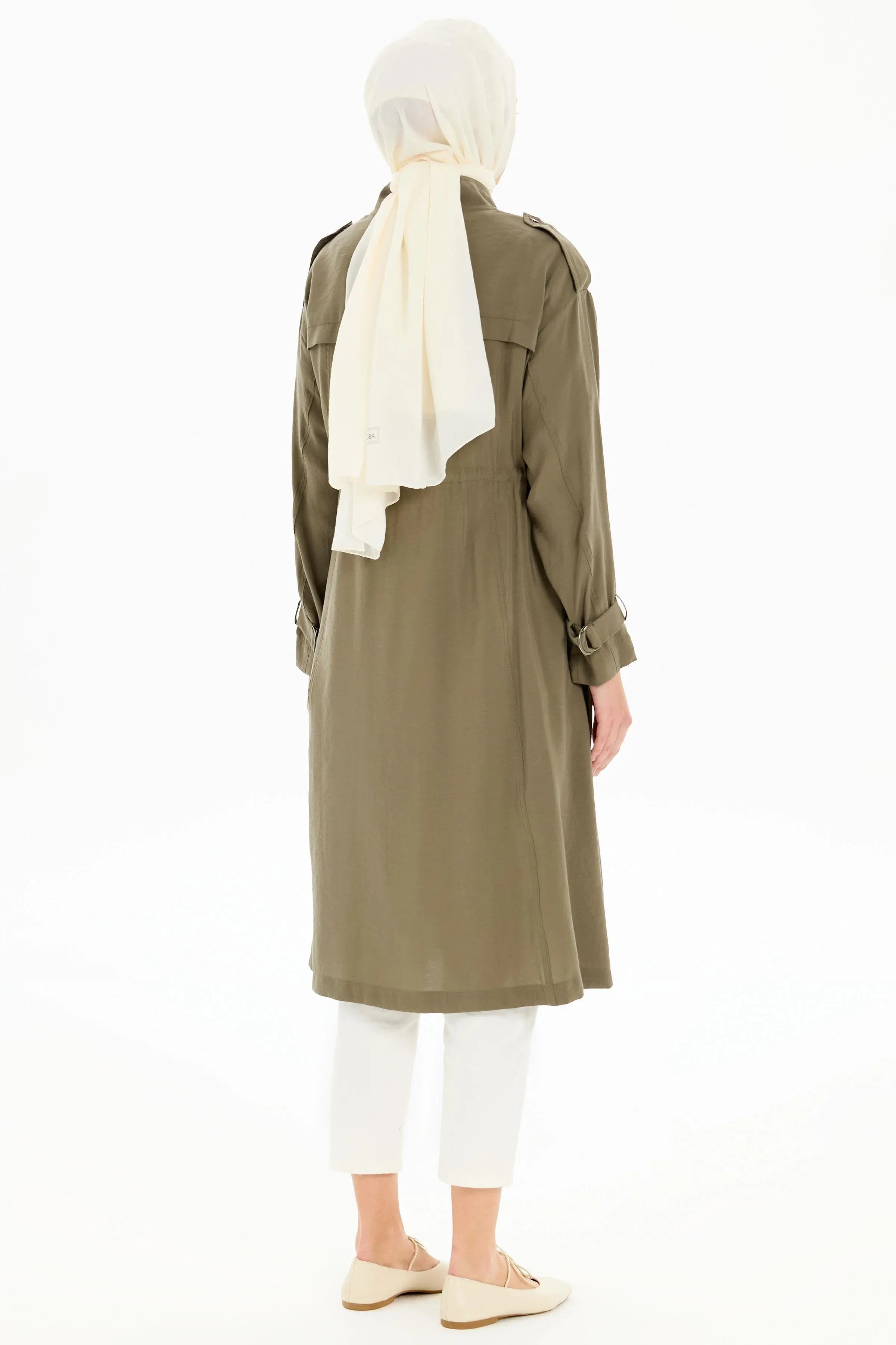 Fermuarlı Cep Detaylı Giyçık - Haki TUGBA