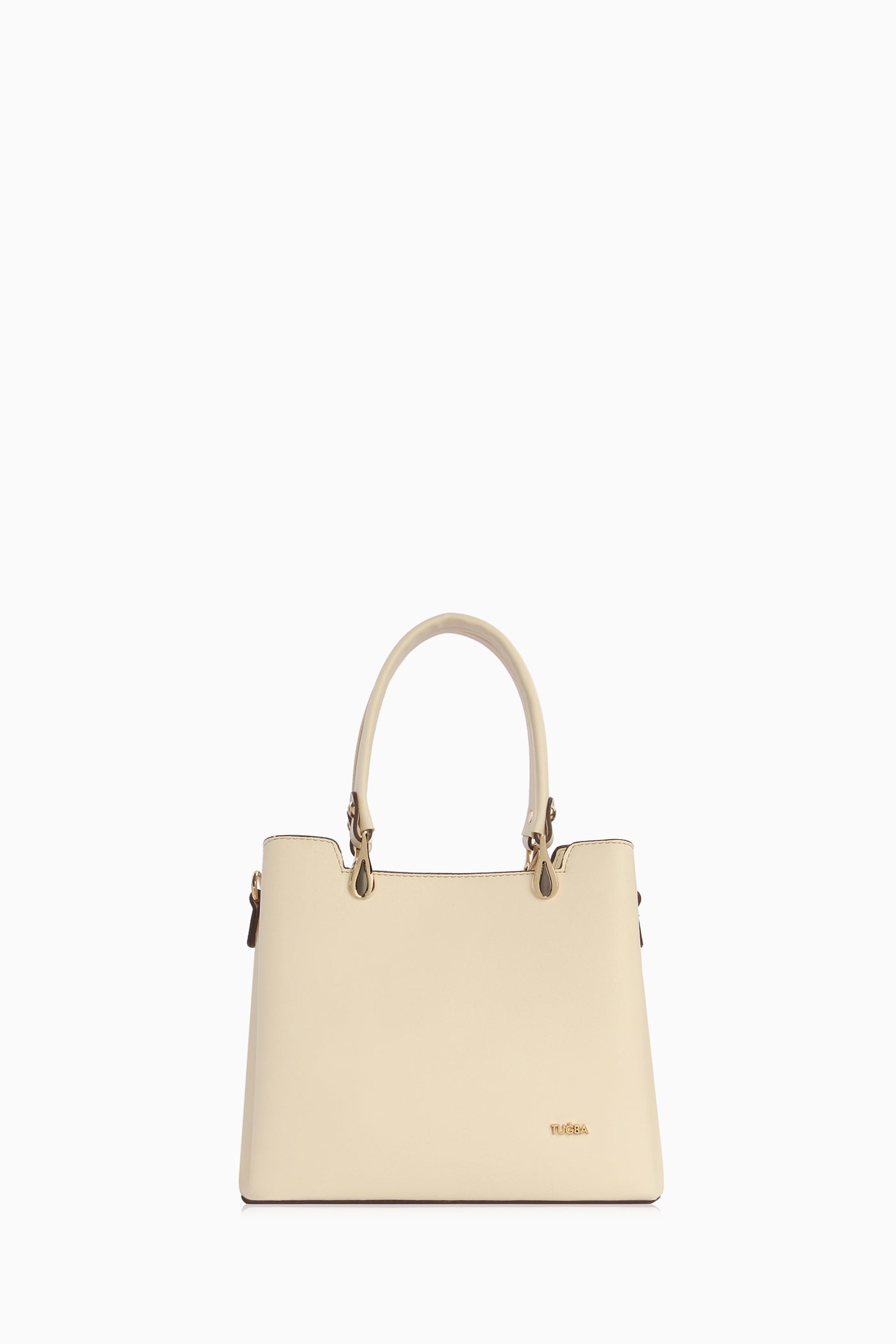 Fermuarlı Kol Çantası - Krem TUGBA