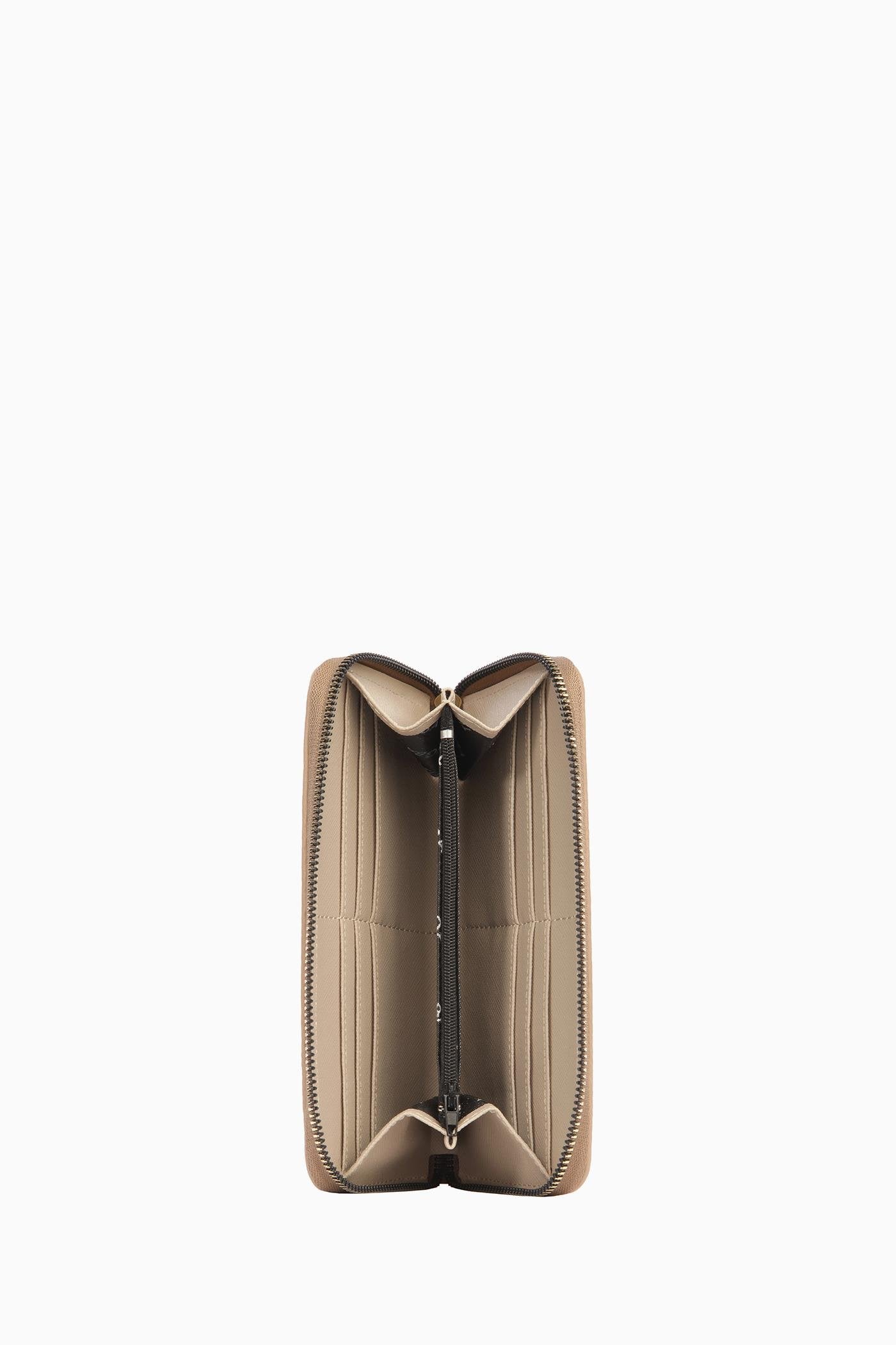 Fermuarlı Uzun Cüzdan - Camel TUGBA