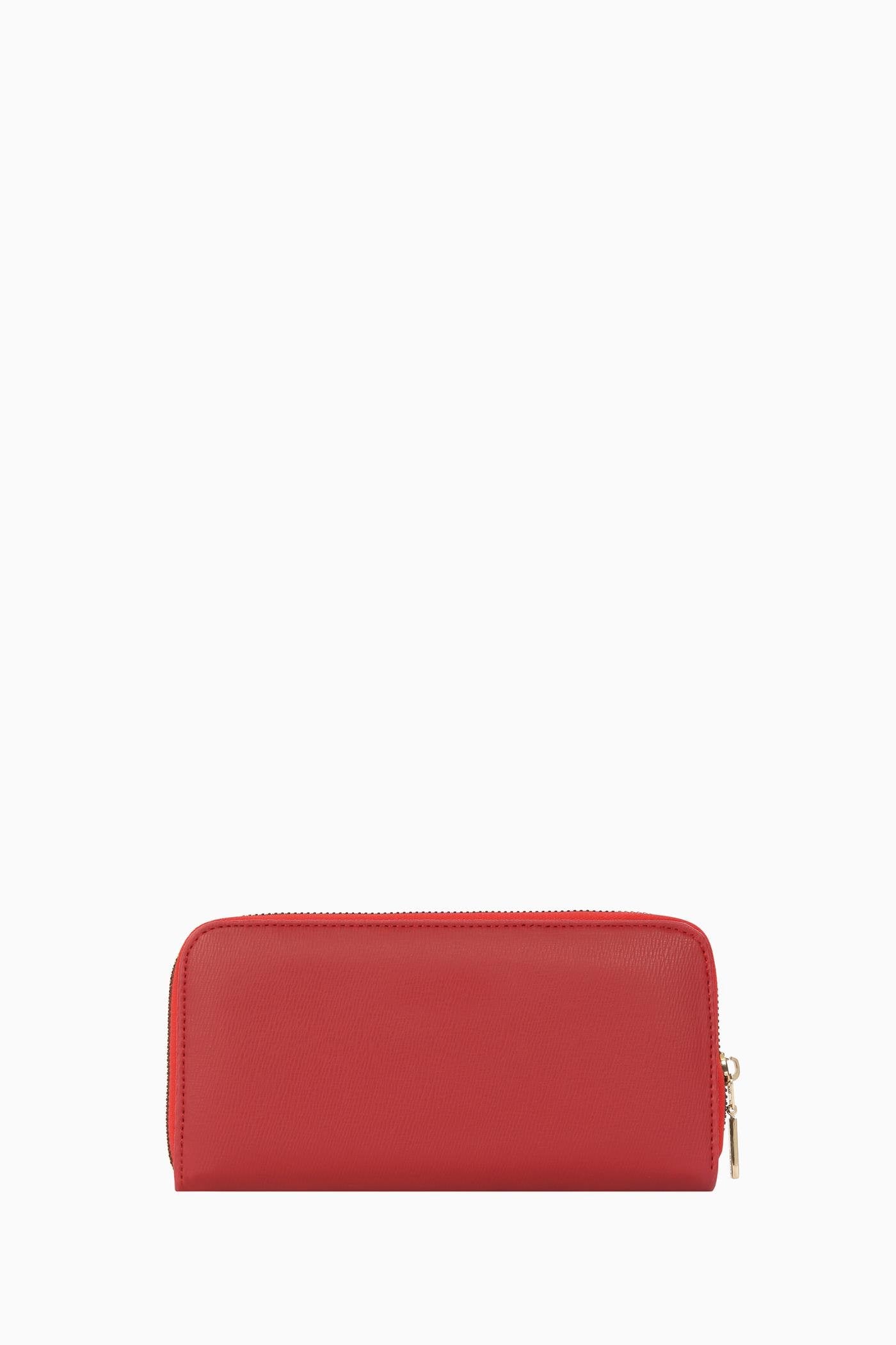 Fermuarlı Uzun Cüzdan - Kırmızı TUGBA