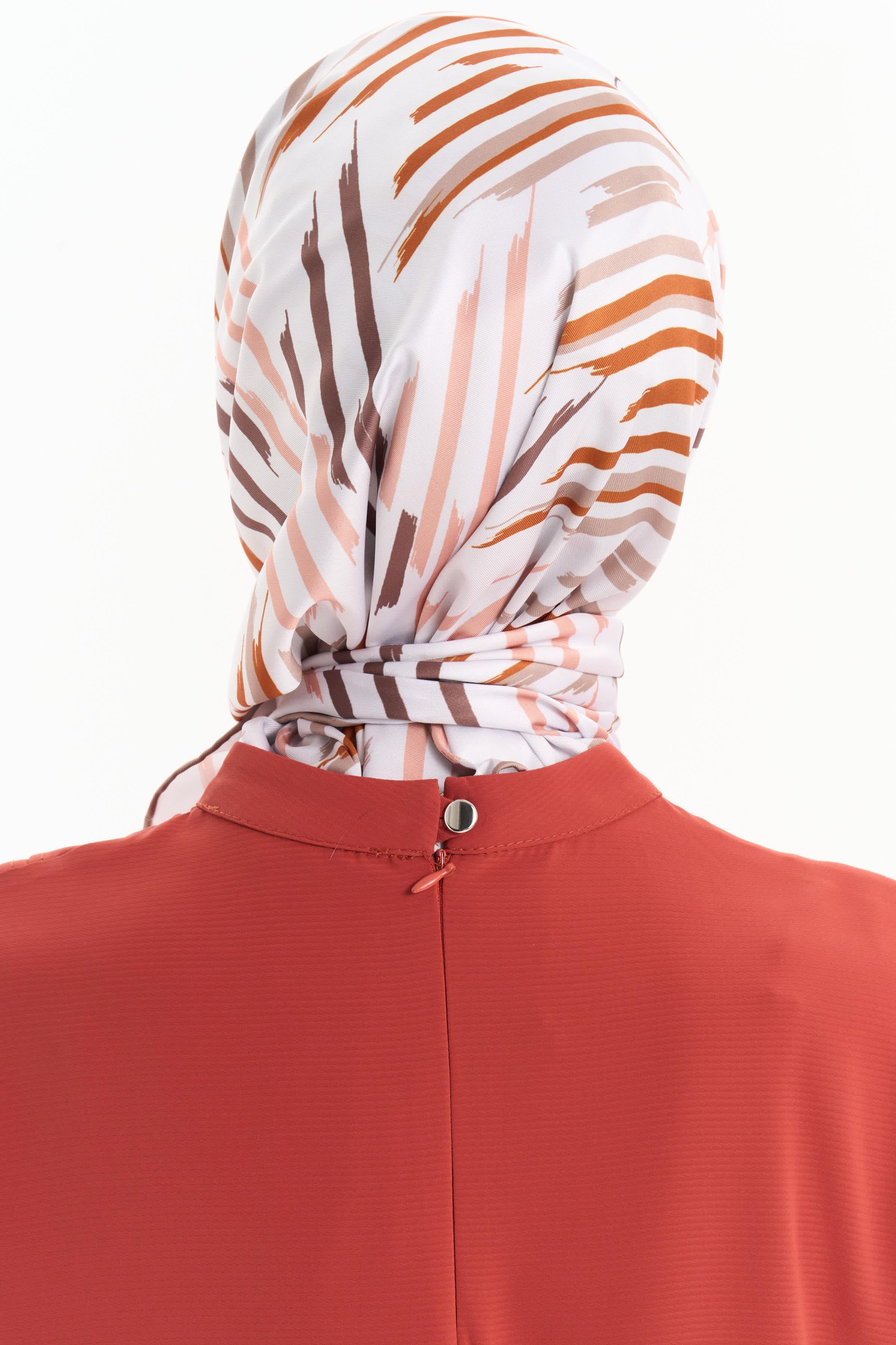 Fırça Desenli Stil Eşarp - Bej TUGBA