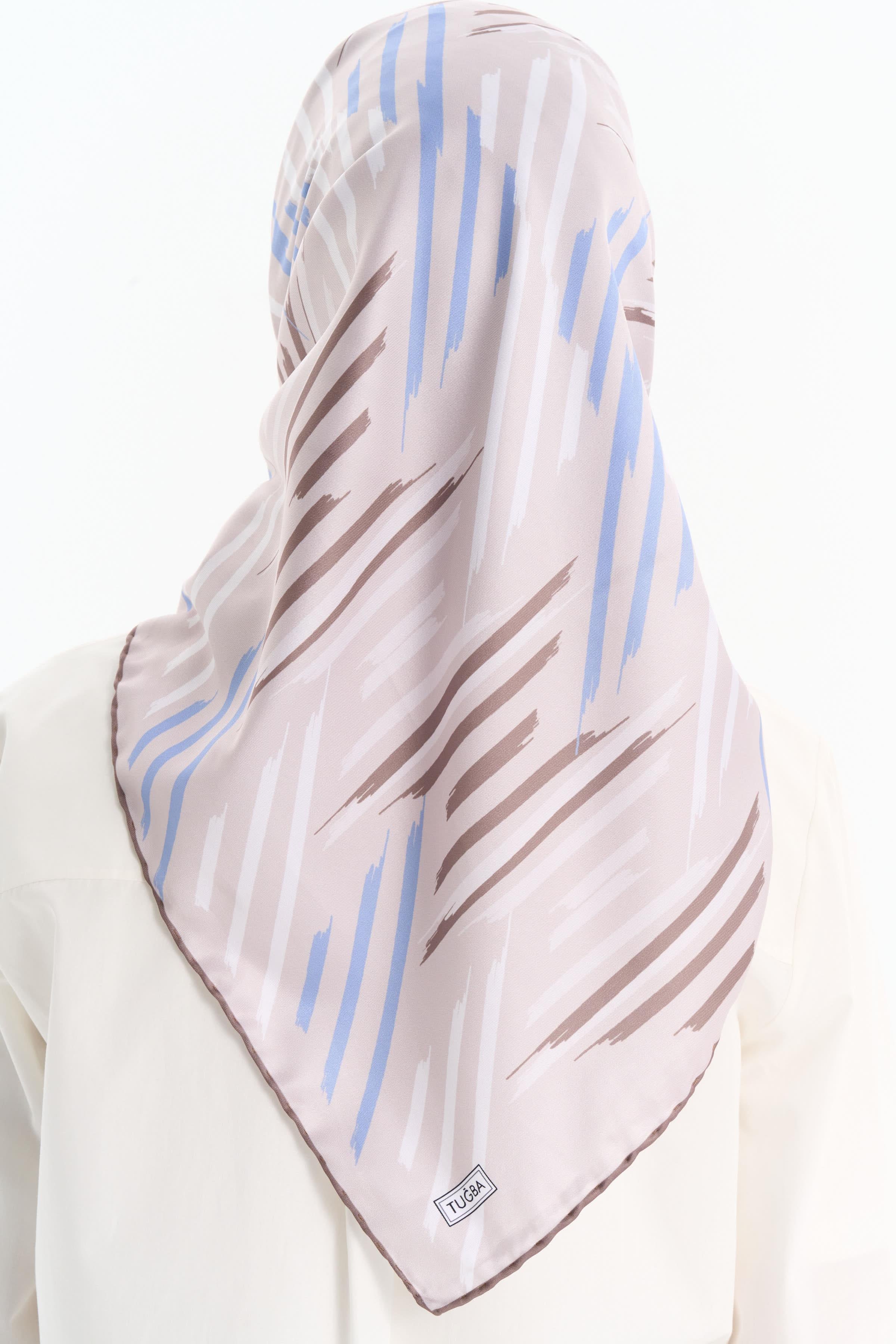 Fırça Desenli Stil Eşarp - Vizon TUGBA