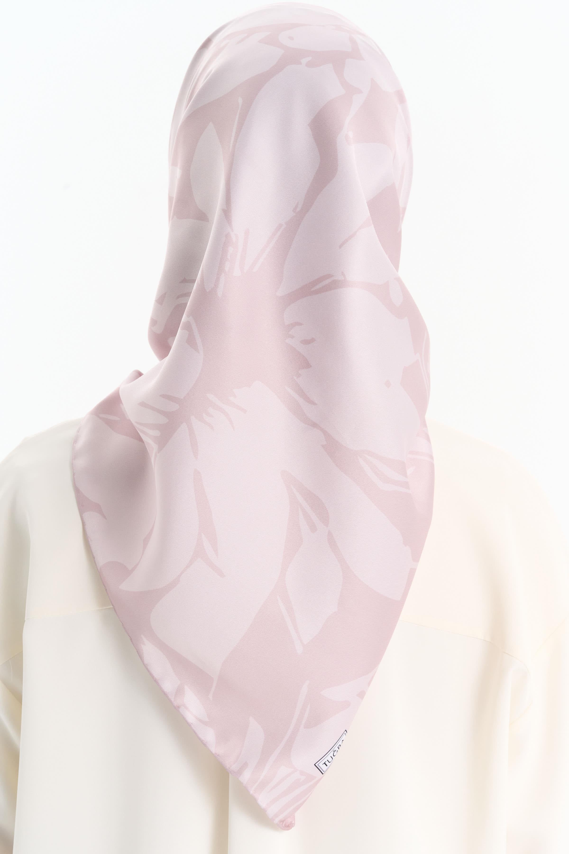 Floral Desen Stil Eşarp - Vizon TUGBA