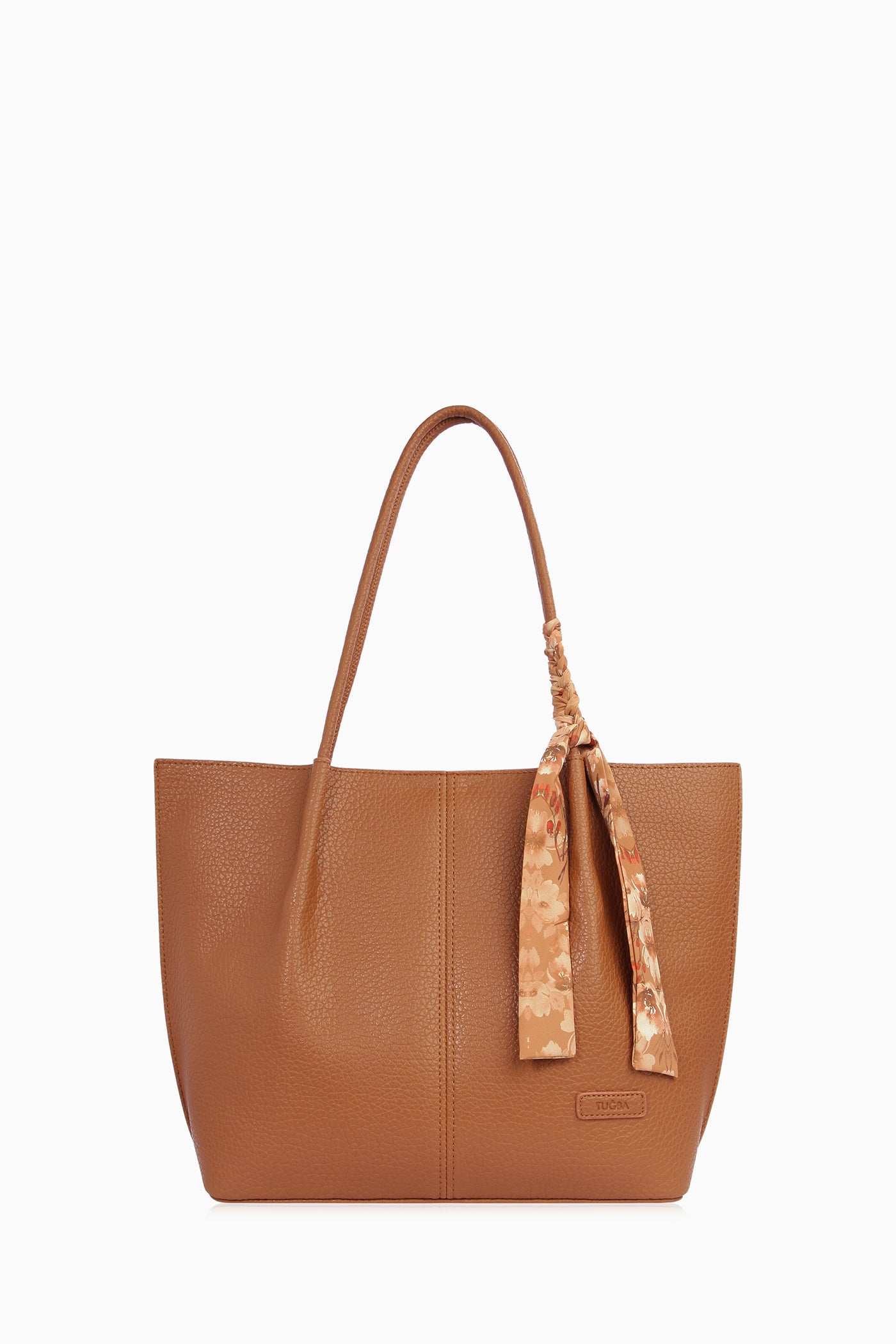 Fular Detaylı Omuz Çantası - Taba TUGBA