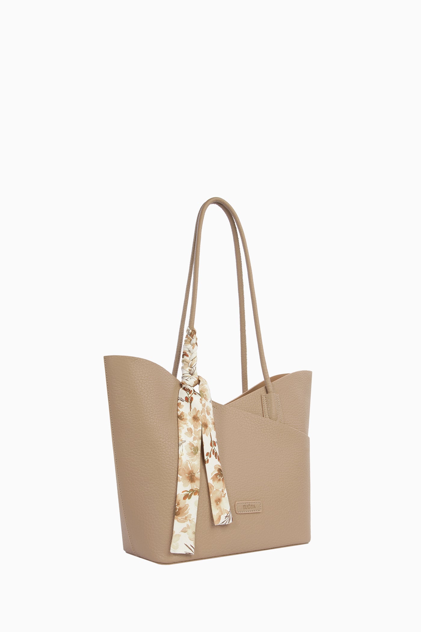 Fular Detaylı Çanta - Vizon TUGBA