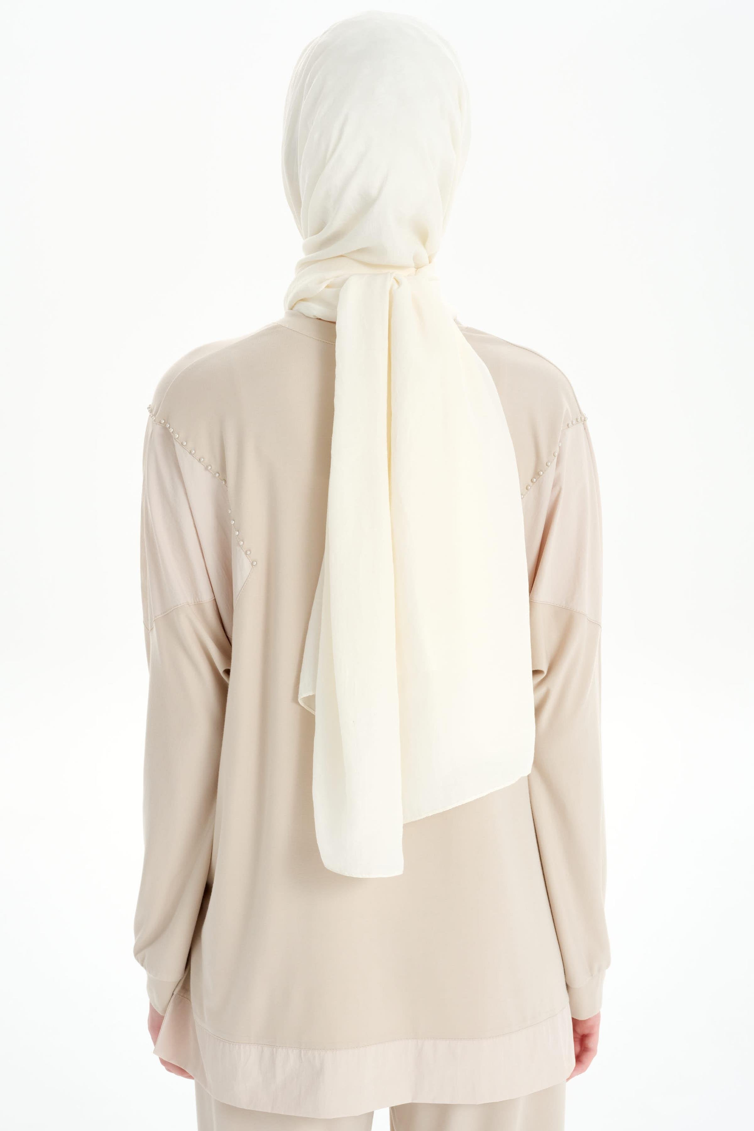 Garnili Asimetrik Sweat - Bej TUGBA