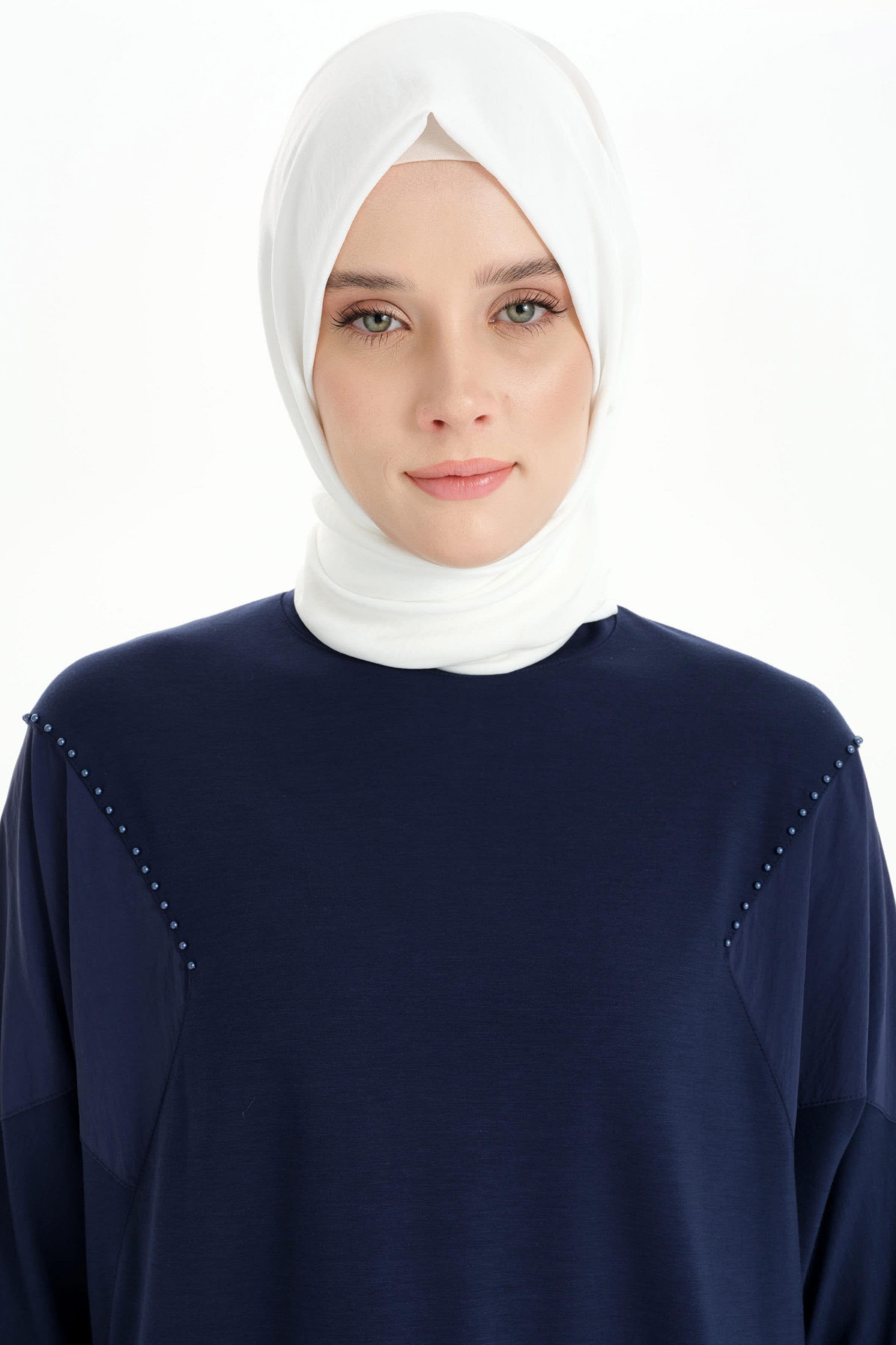 Garnili Asimetrik Sweat - Lacivert TUGBA