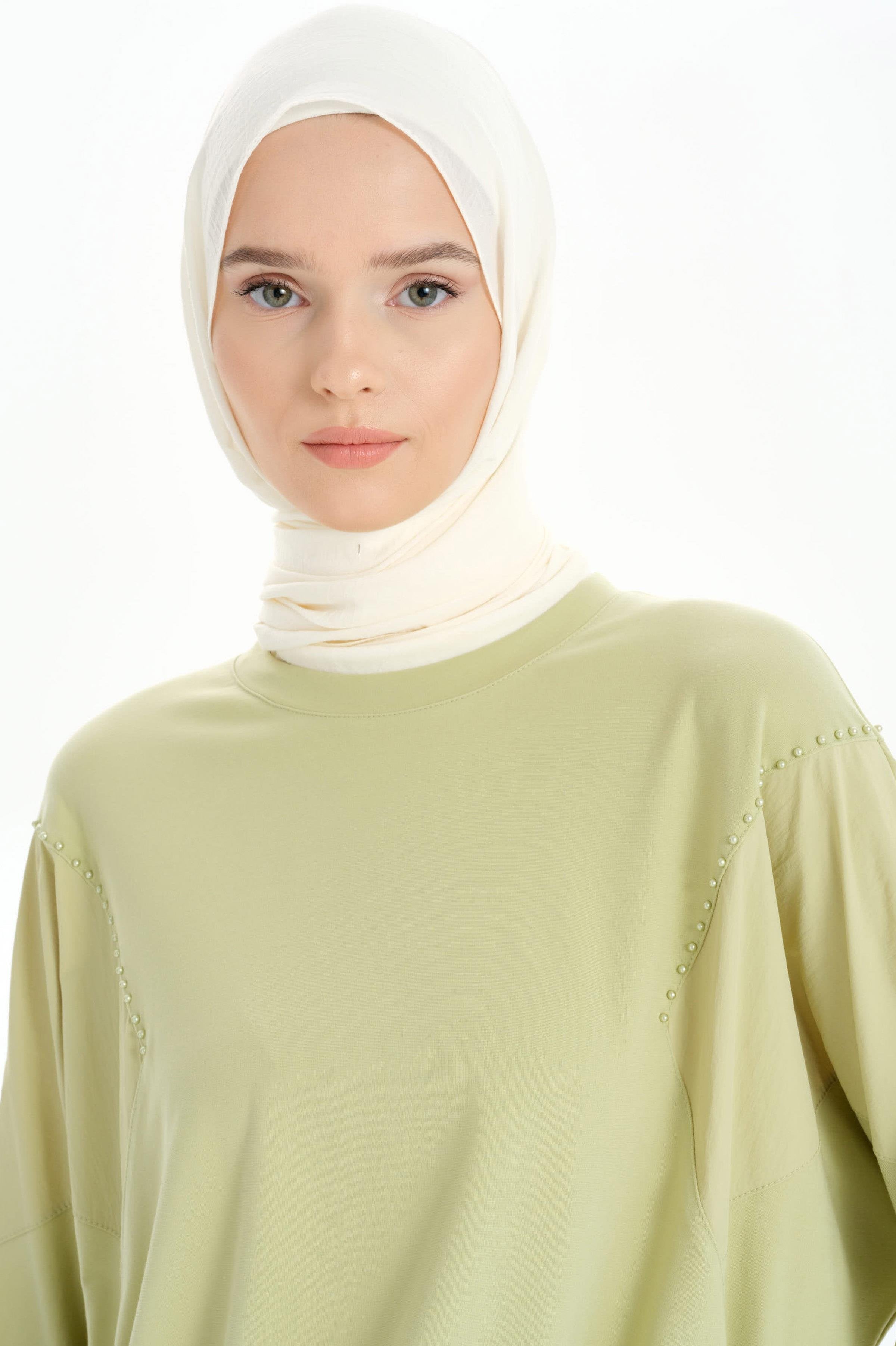 Garnili Asimetrik Sweat - Su Yeşili TUGBA