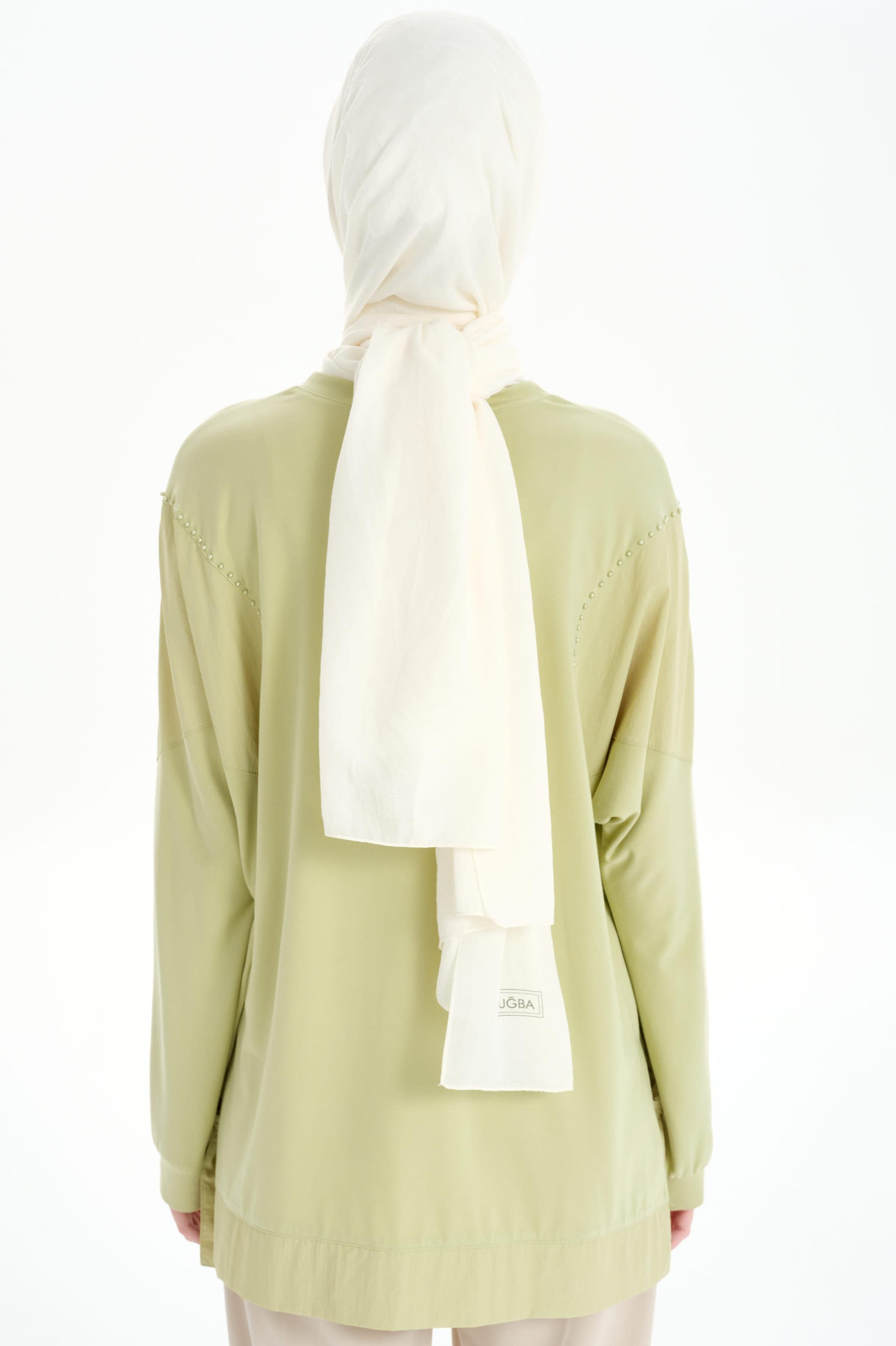 Garnili Asimetrik Sweat - Su Yeşili TUGBA