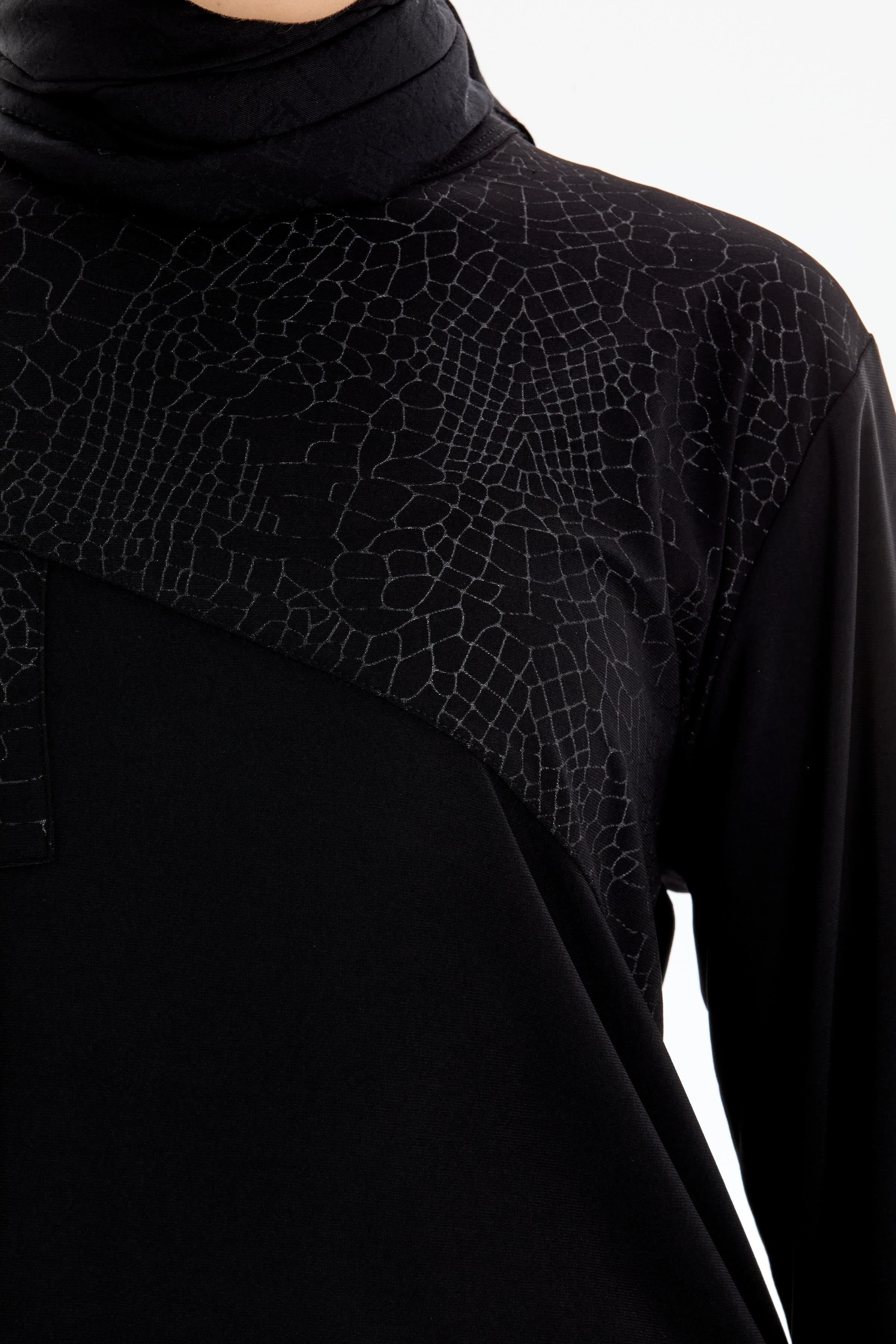 Garnili Bluz Etek Örme Takım - Siyah TUGBA