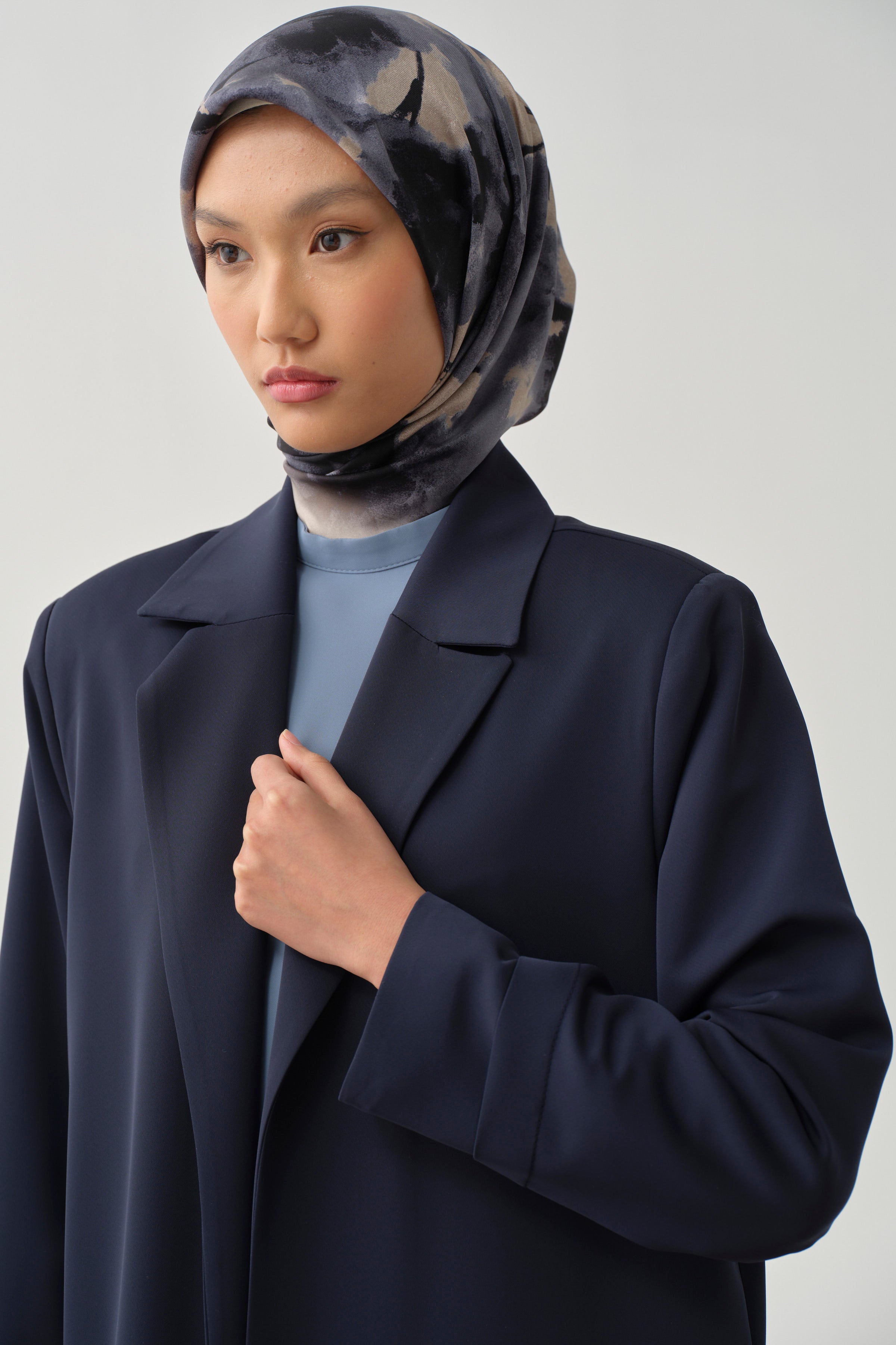 Garnili Ceket Pantolon Üçlü Takım - Lacivert TUGBA