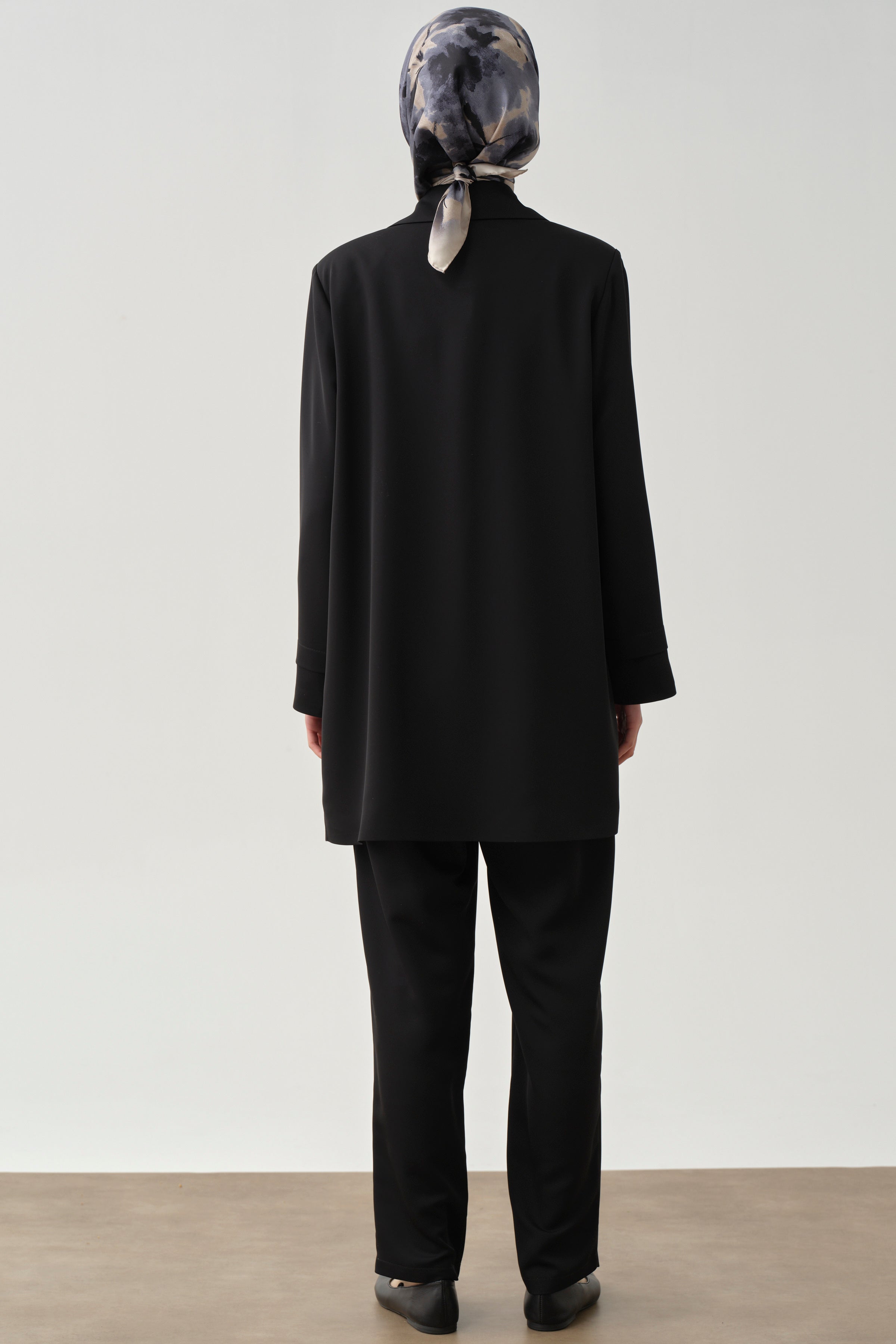 Garnili Ceket Pantolon Üçlü Takım - Siyah TUGBA