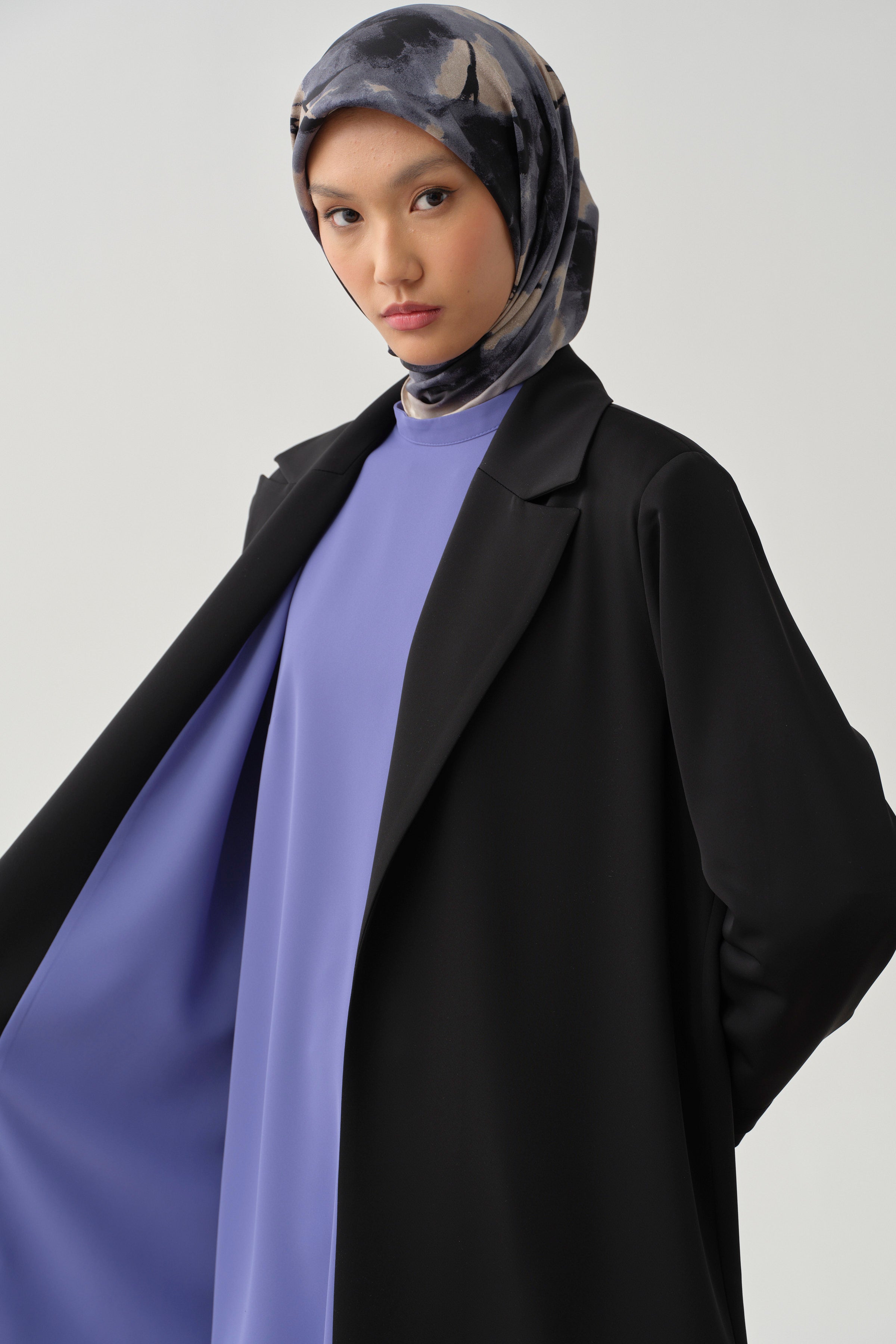 Garnili Ceket Pantolon Üçlü Takım - Siyah TUGBA