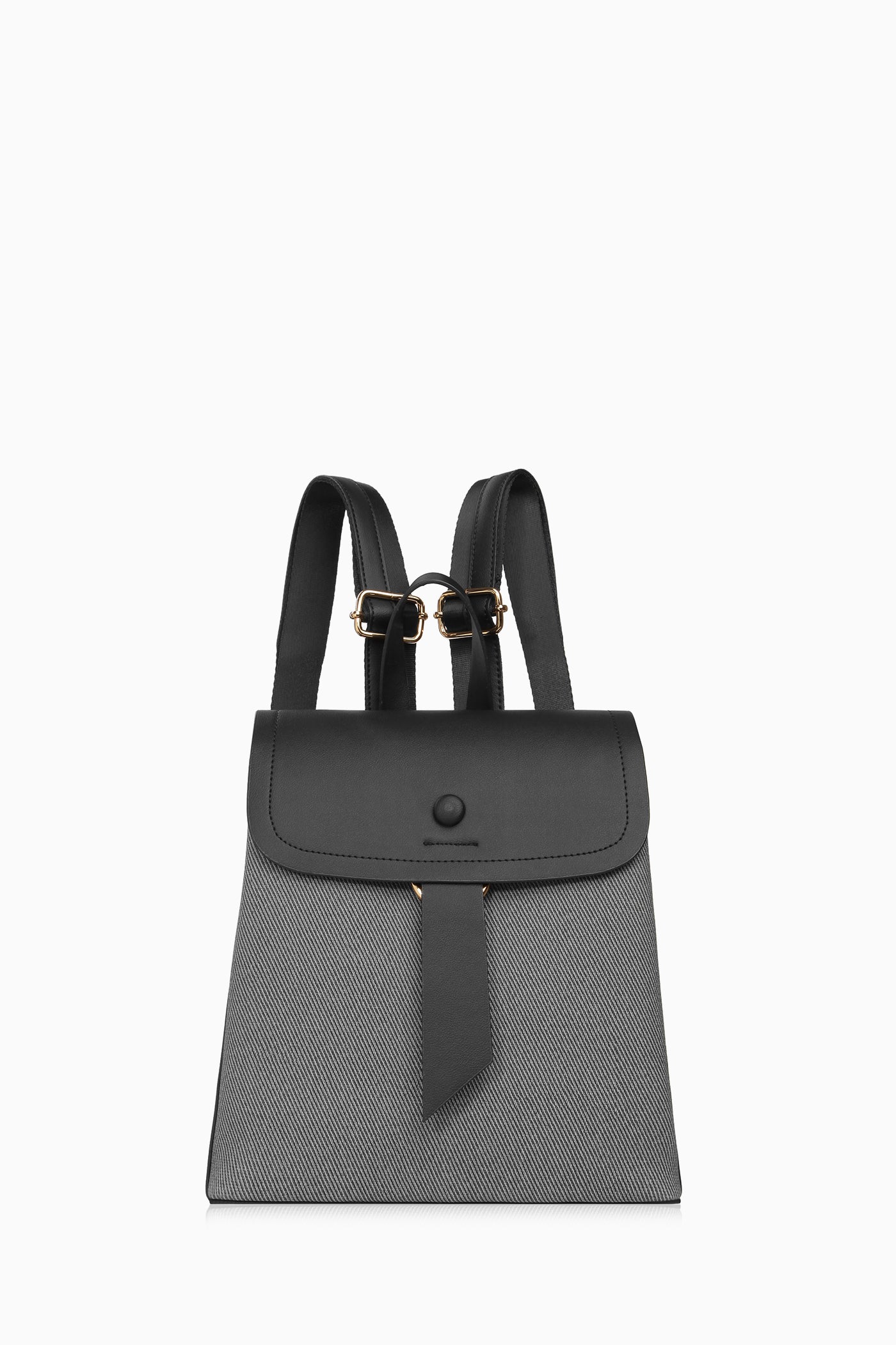 Garnili Sırt Çantası - Siyah TUGBA