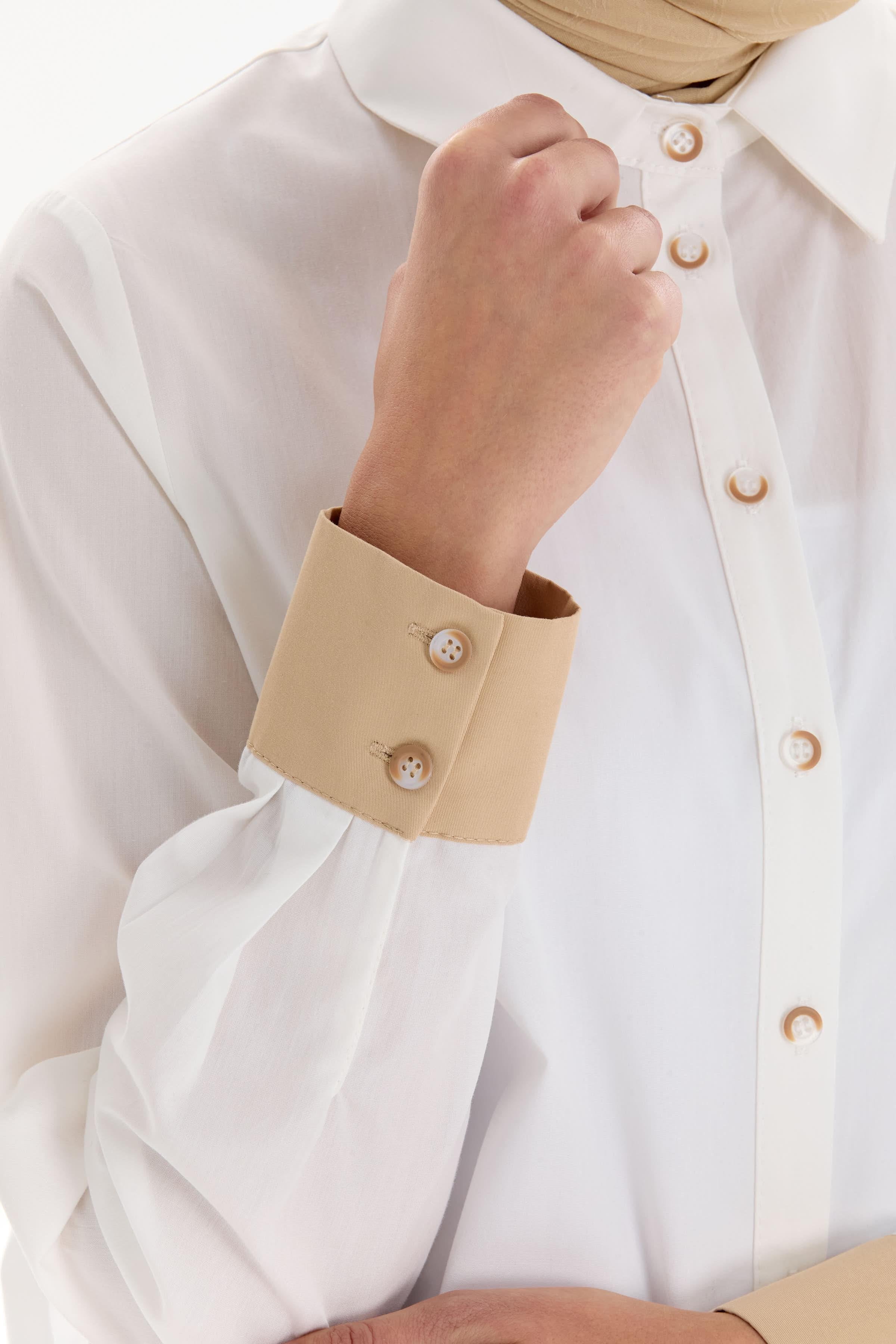 Garnili Tek Cepli Tunik - Ekru TUGBA