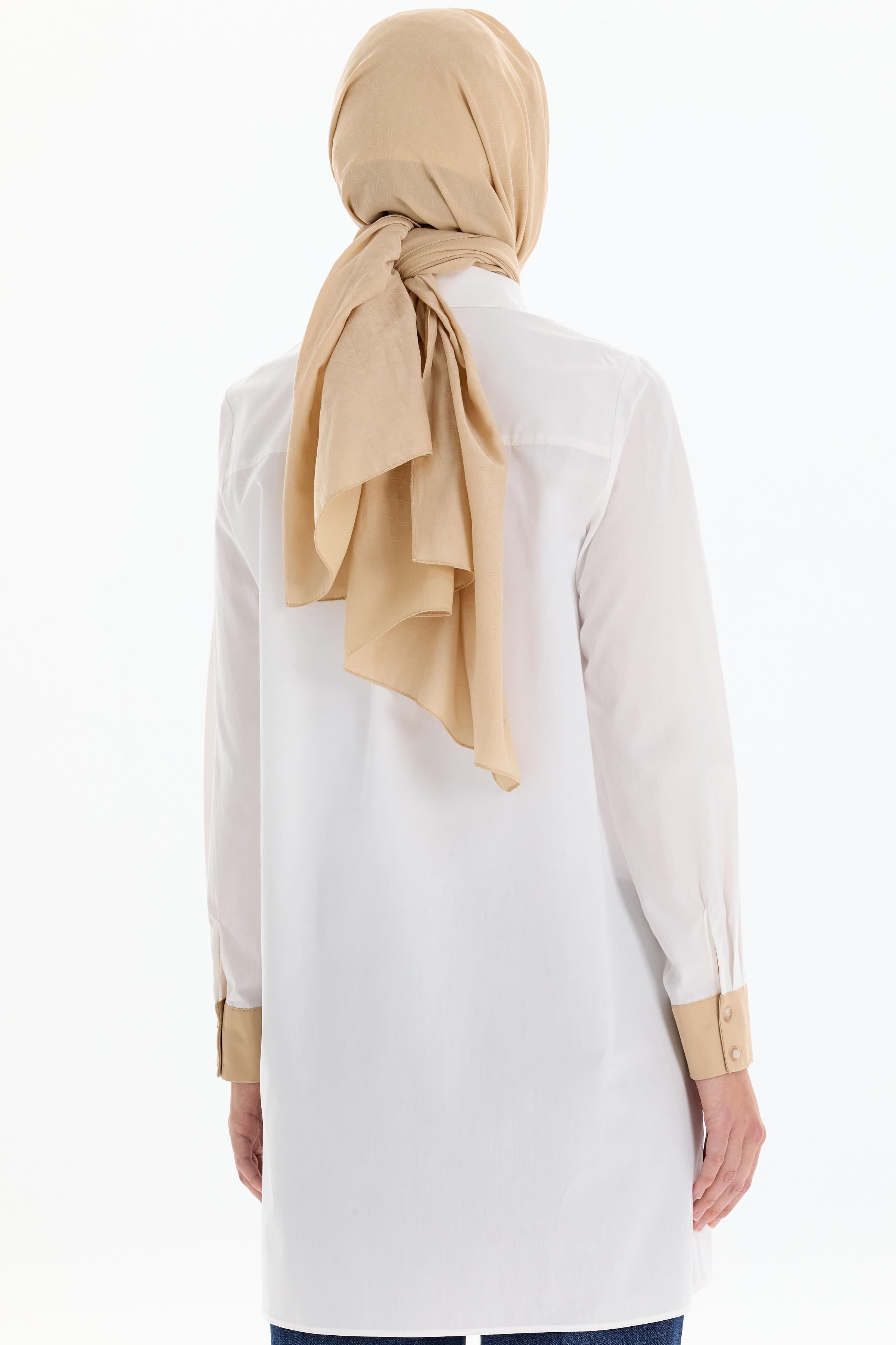 Garnili Tek Cepli Tunik - Ekru TUGBA