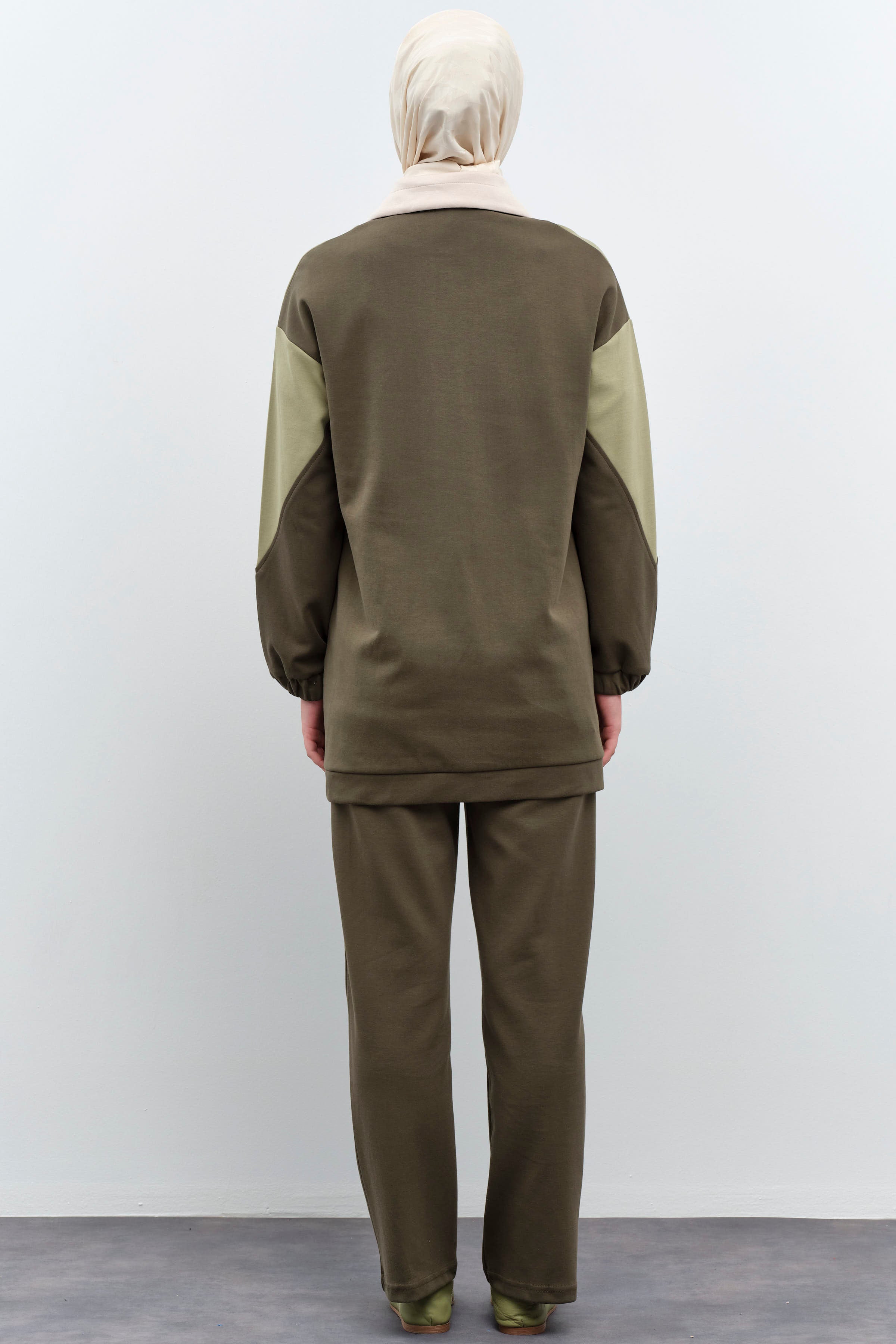 Garnili Tunik Pantolon Takım - Haki TUGBA