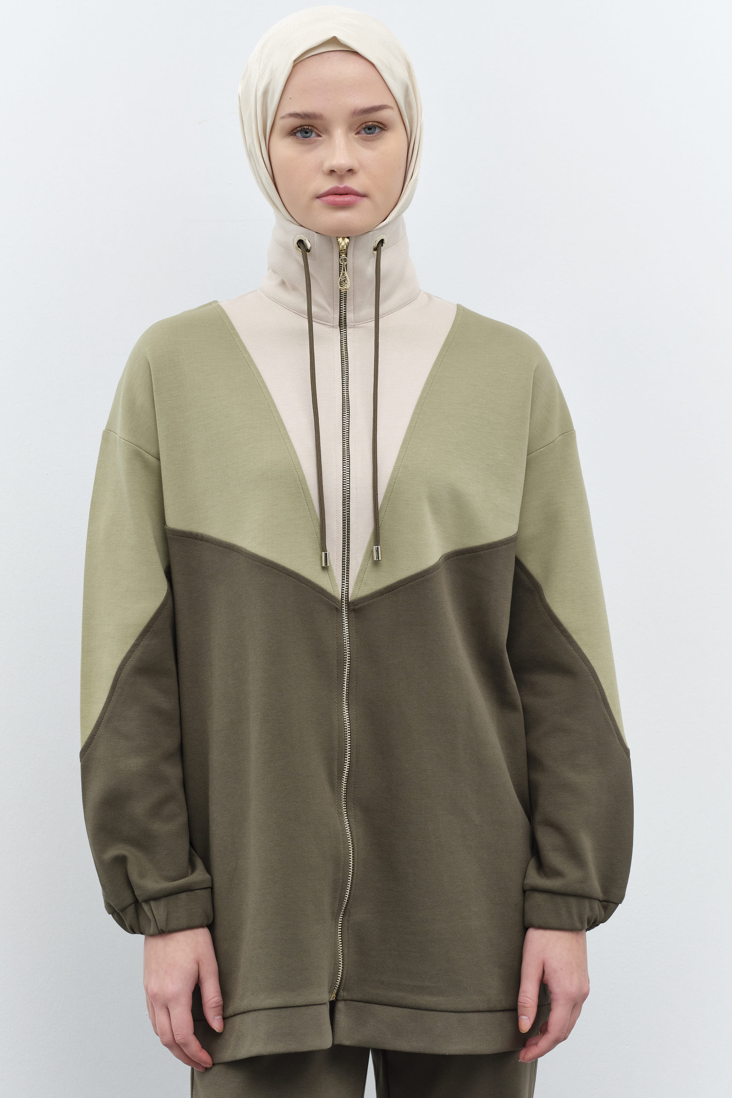 Garnili Tunik Pantolon Takım - Haki TUGBA