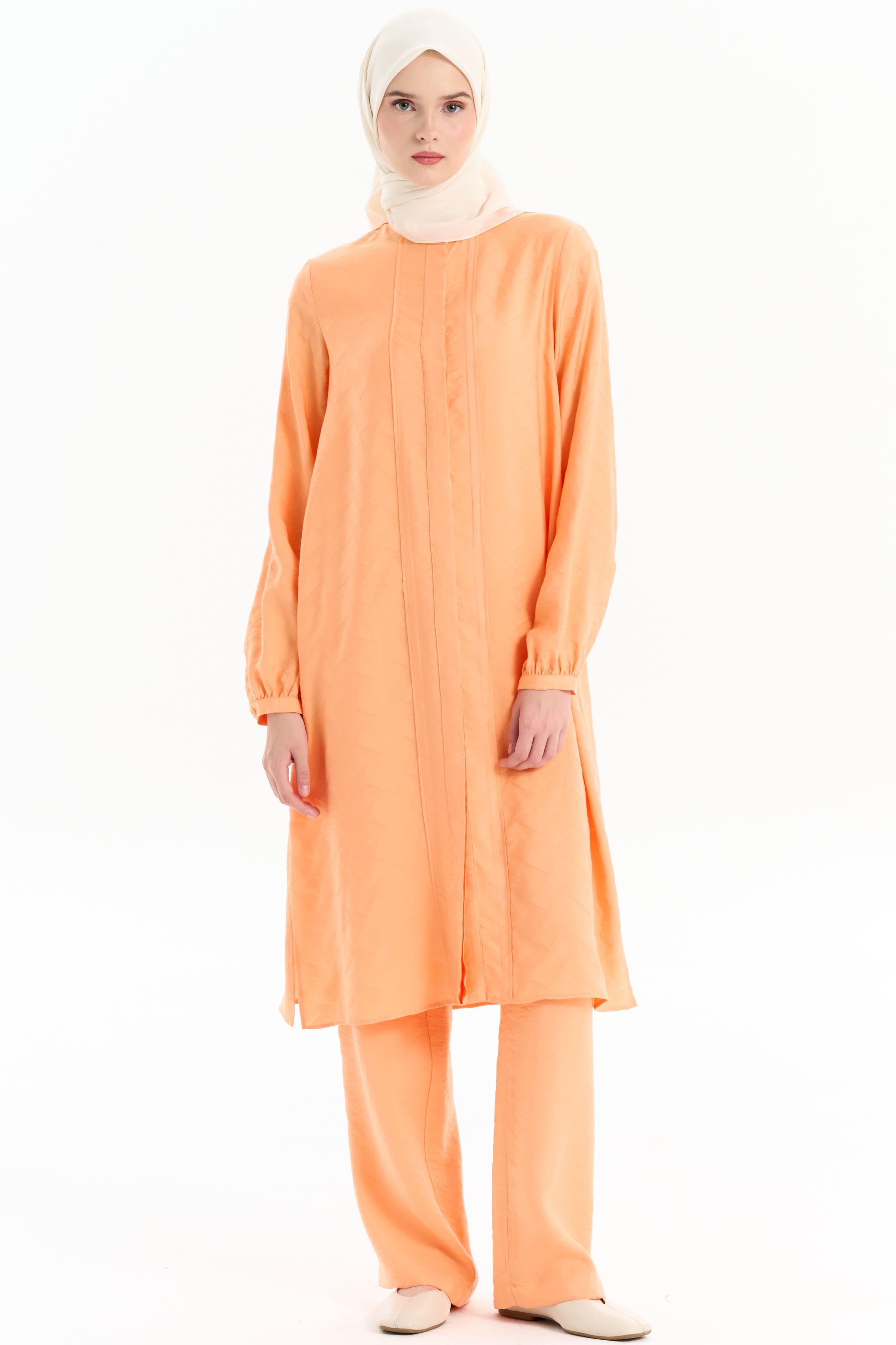 Garnili Tunik Pantolon Takım - Yavruağzı TUGBA