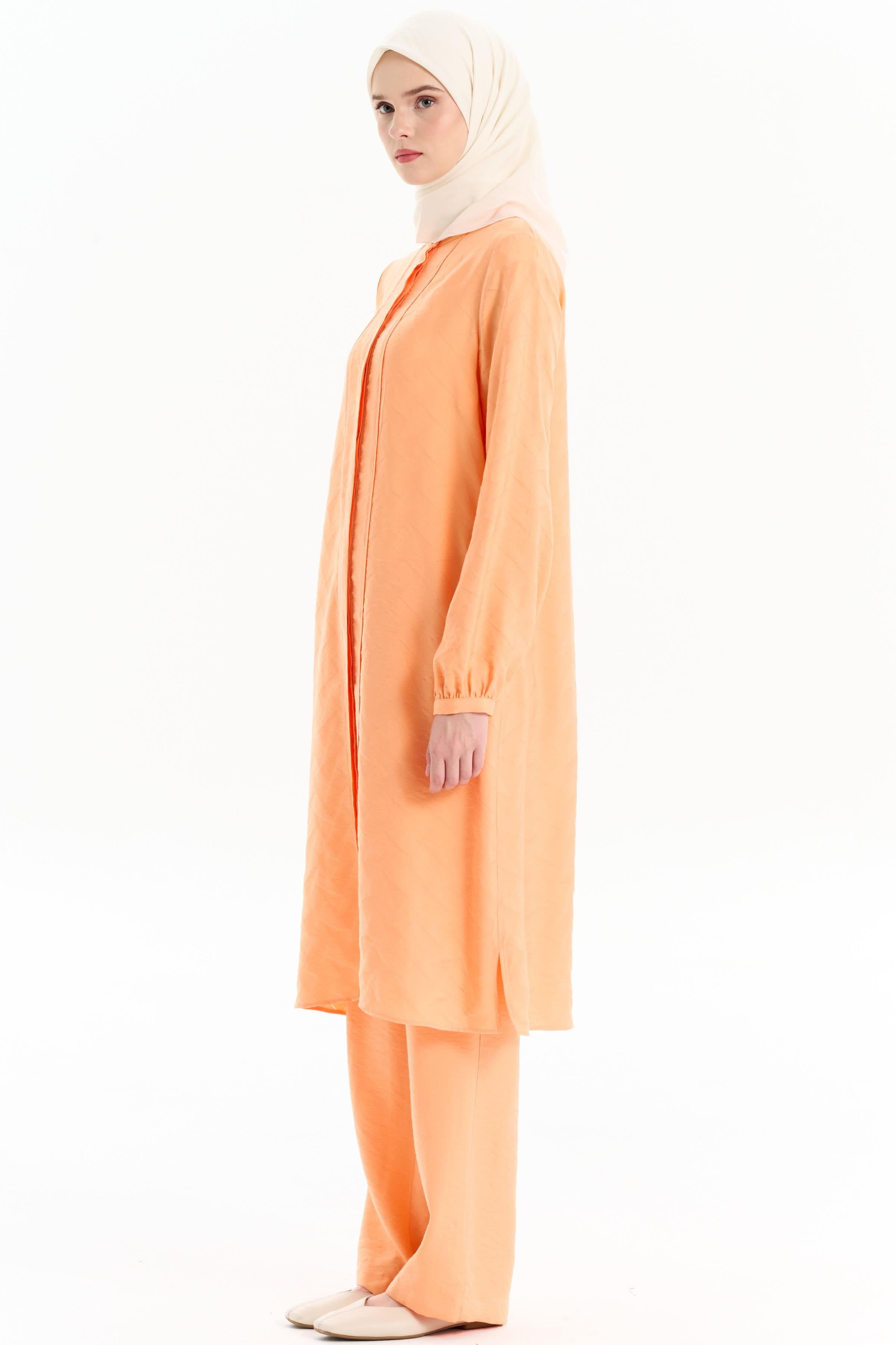 Garnili Tunik Pantolon Takım - Yavruağzı TUGBA