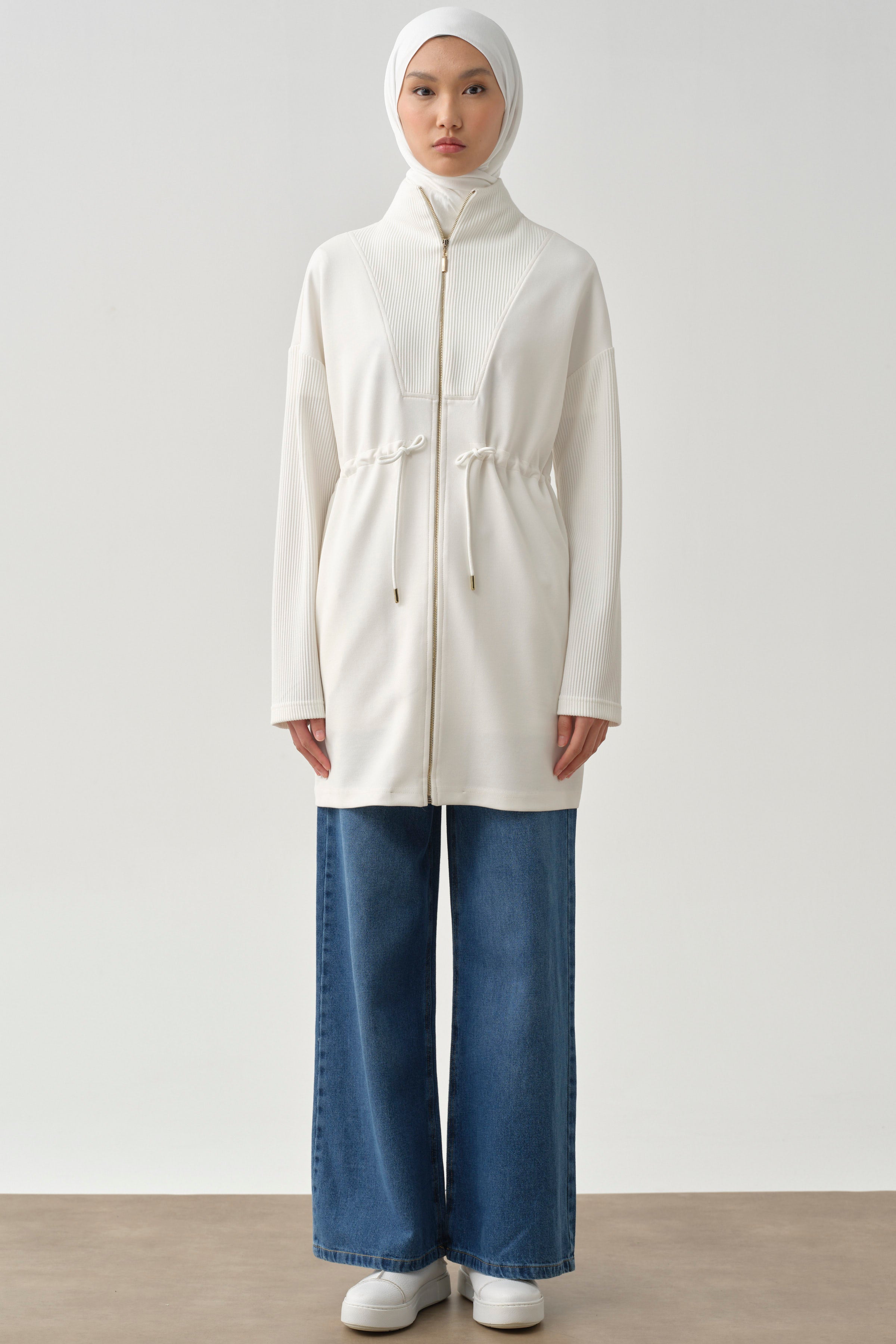 Geniş Paça Denim Pantolon - İndigo TUGBA