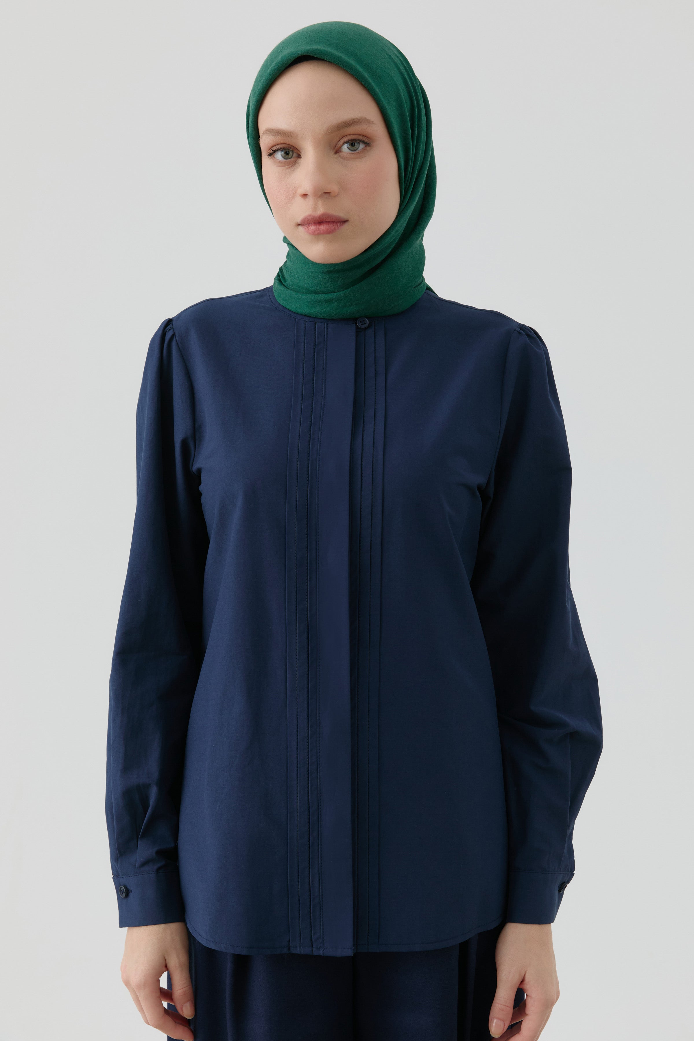 Geometrik Desen Stil Eşarp - Zümrüt TUGBA