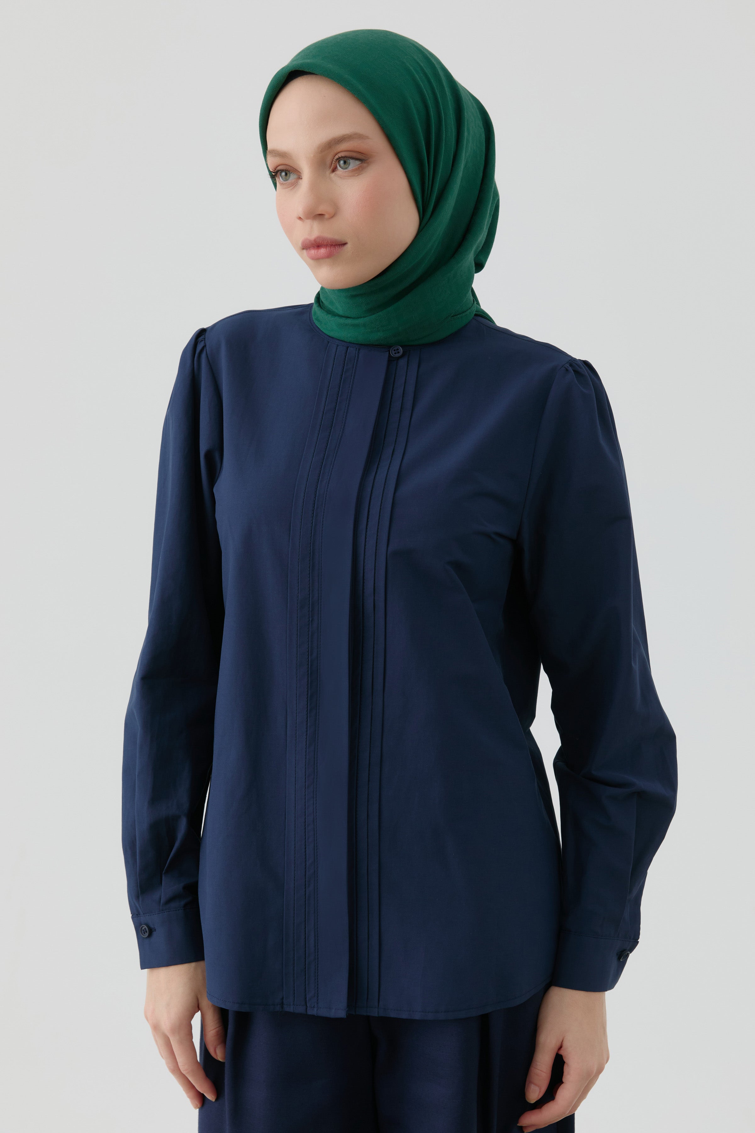 Geometrik Desen Stil Eşarp - Zümrüt TUGBA