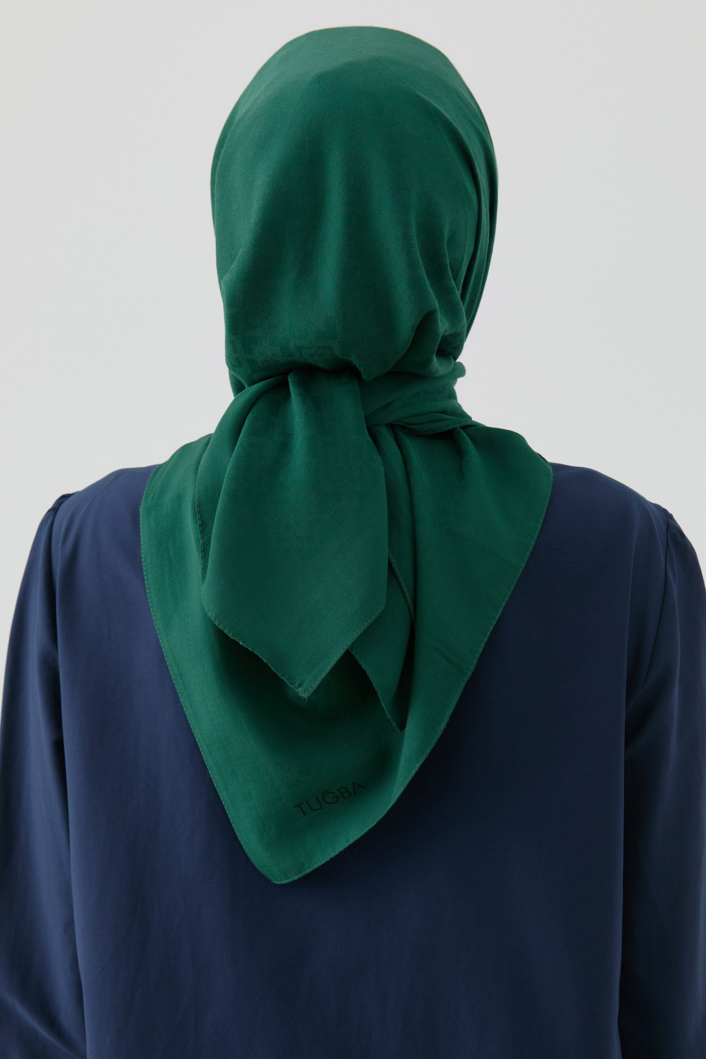 Geometrik Desen Stil Eşarp - Zümrüt TUGBA