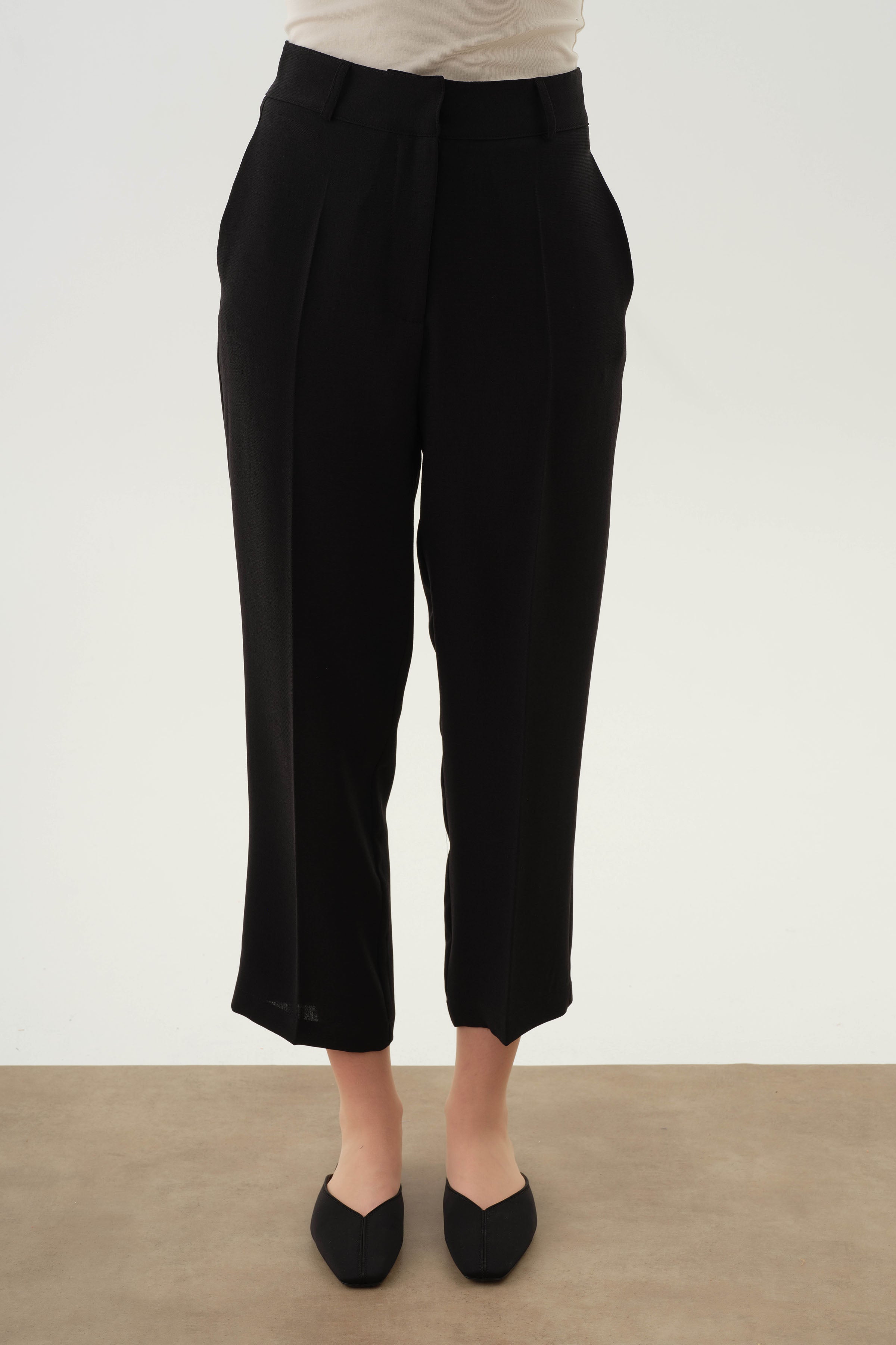 Gizli Cepli Pantolon - Siyah TUGBA