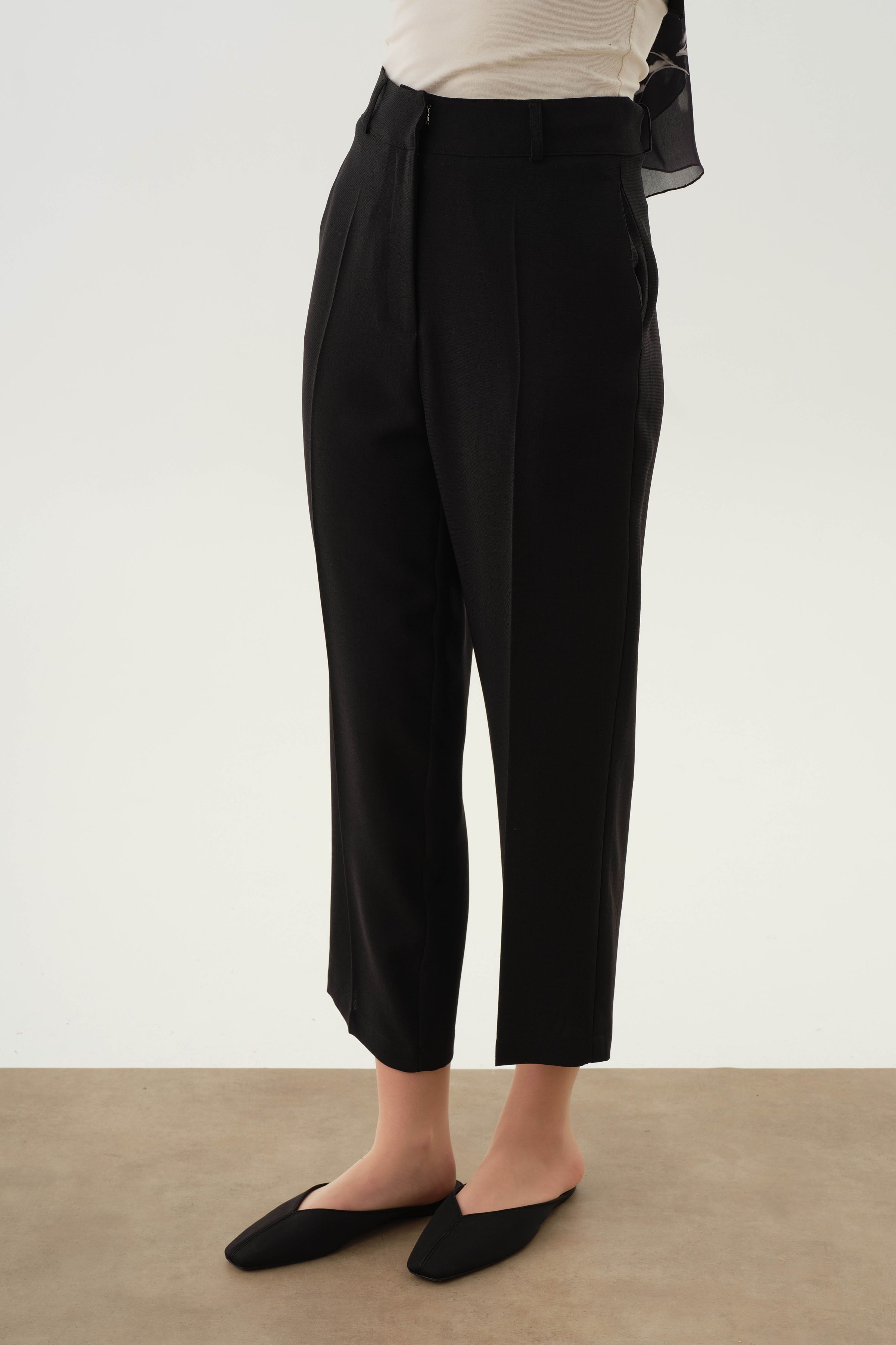 Gizli Cepli Pantolon - Siyah TUGBA