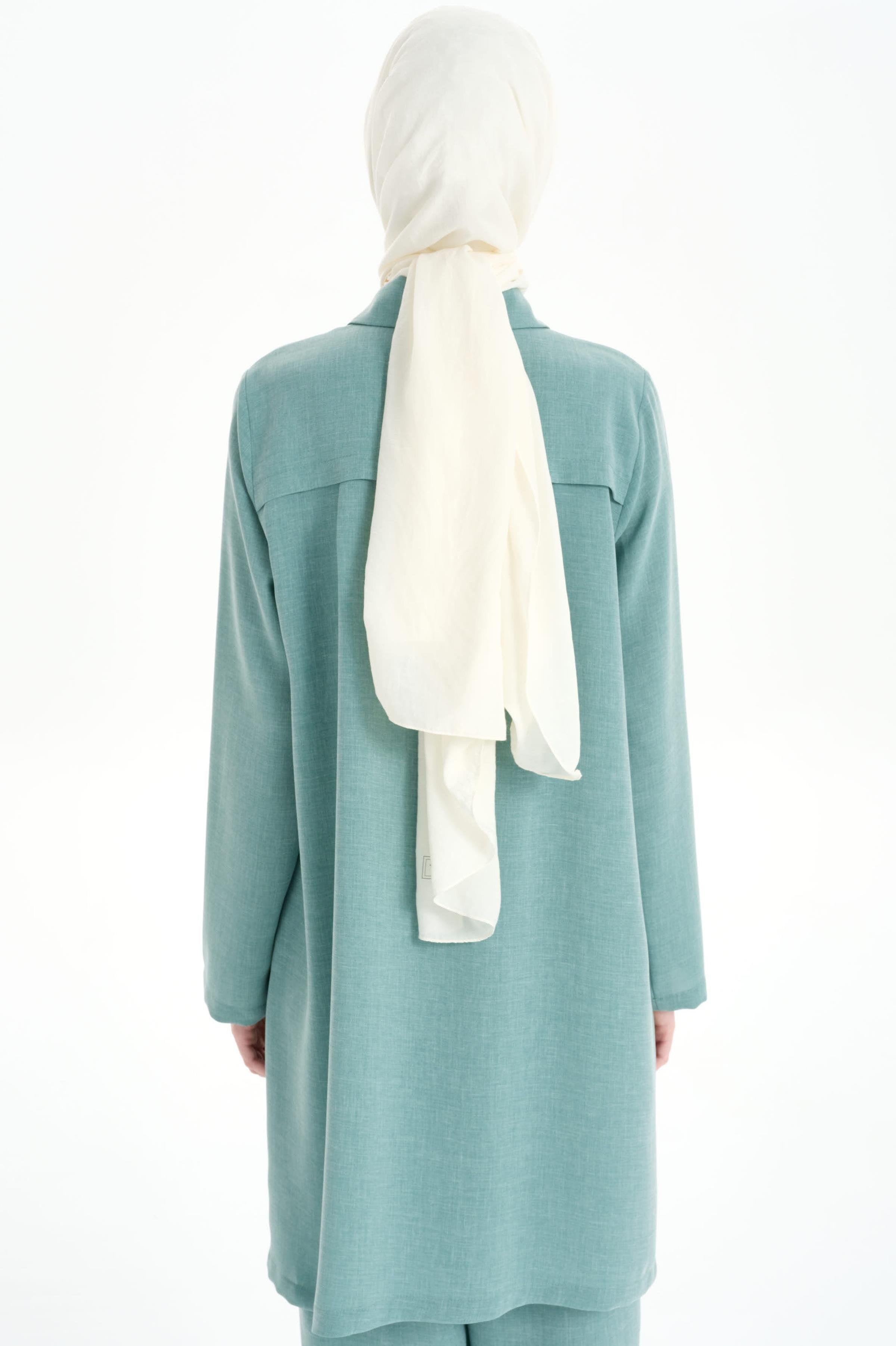 Gizli Pat Aller Detaylı Tunik - Mint TUGBA