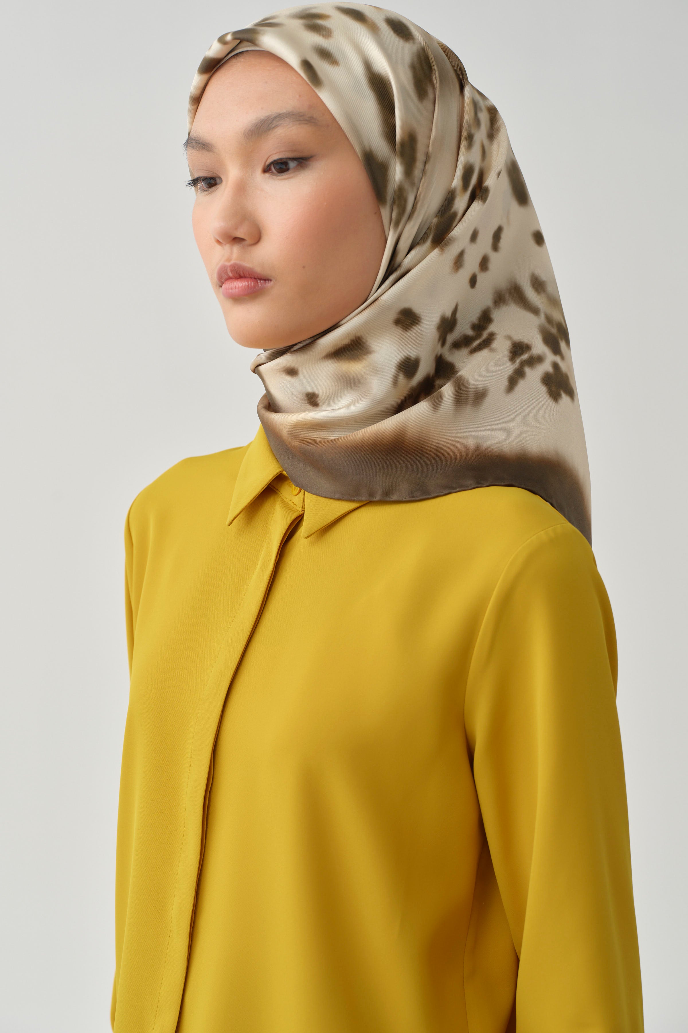 Gizli Patlı Basic Gömlek - Hardal TUGBA