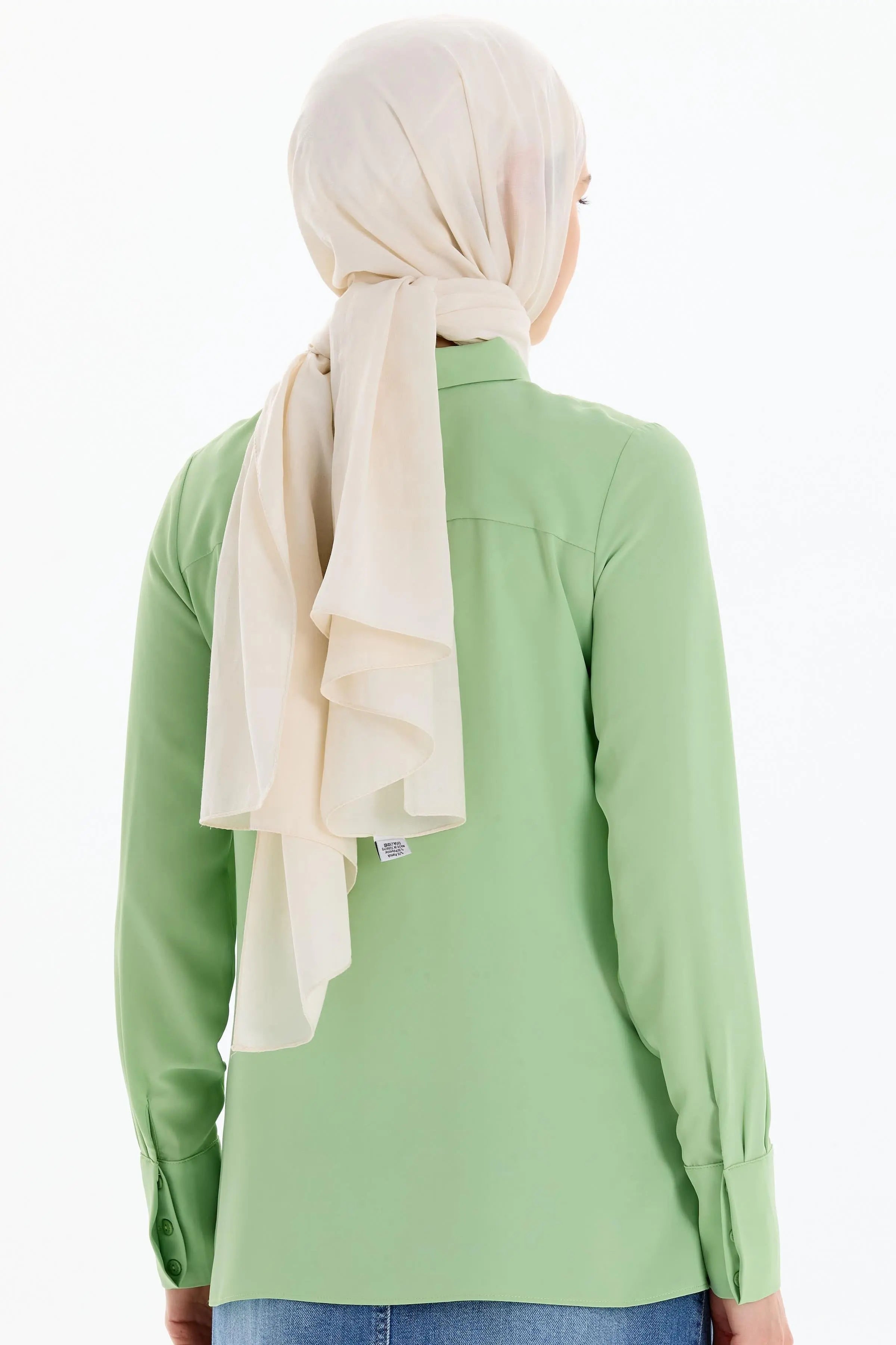 Gizli Patlı Basic Gömlek - Mint TUGBA