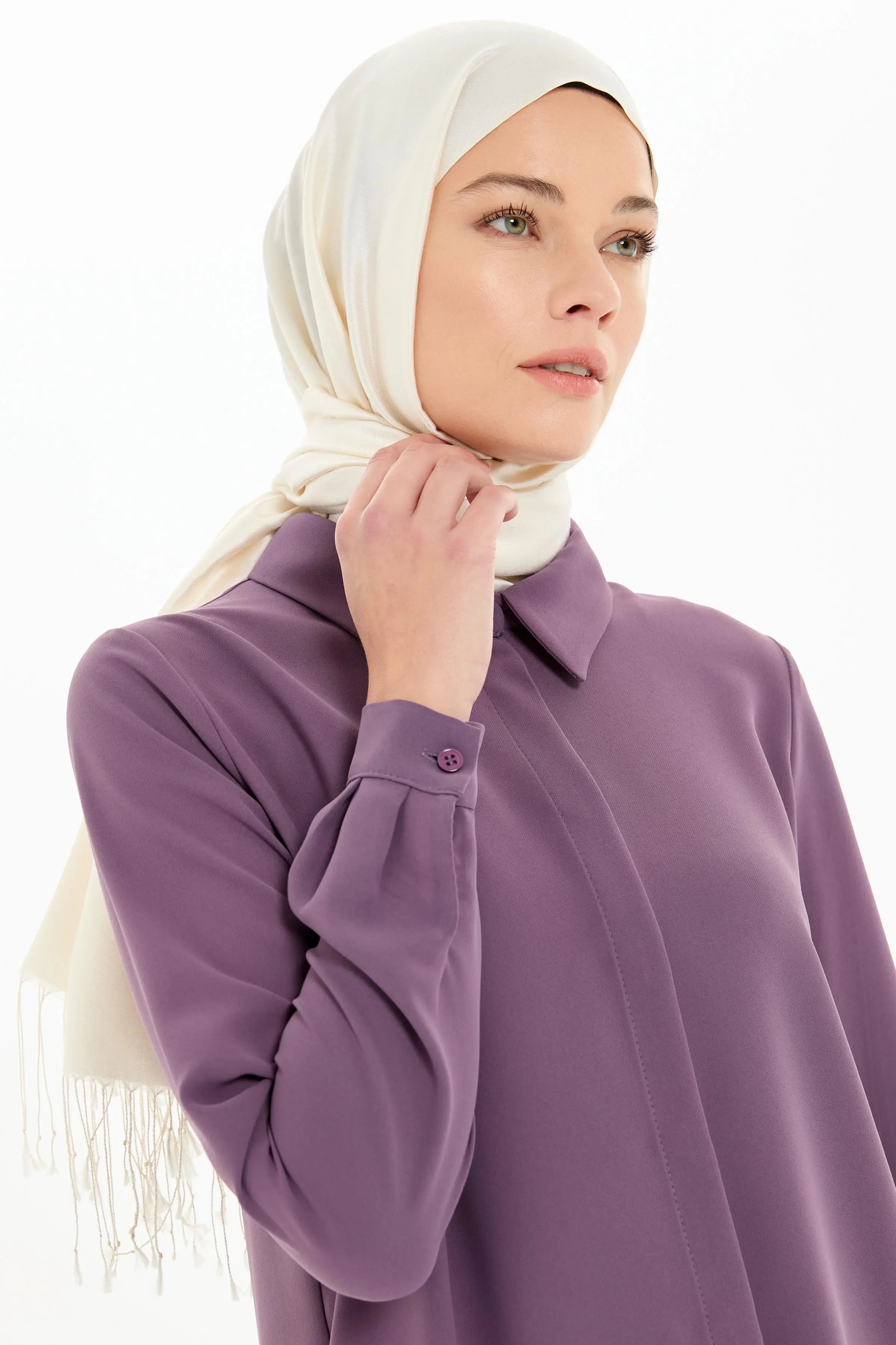 Gizli Patlı Basic Tunik - Mor TUGBA