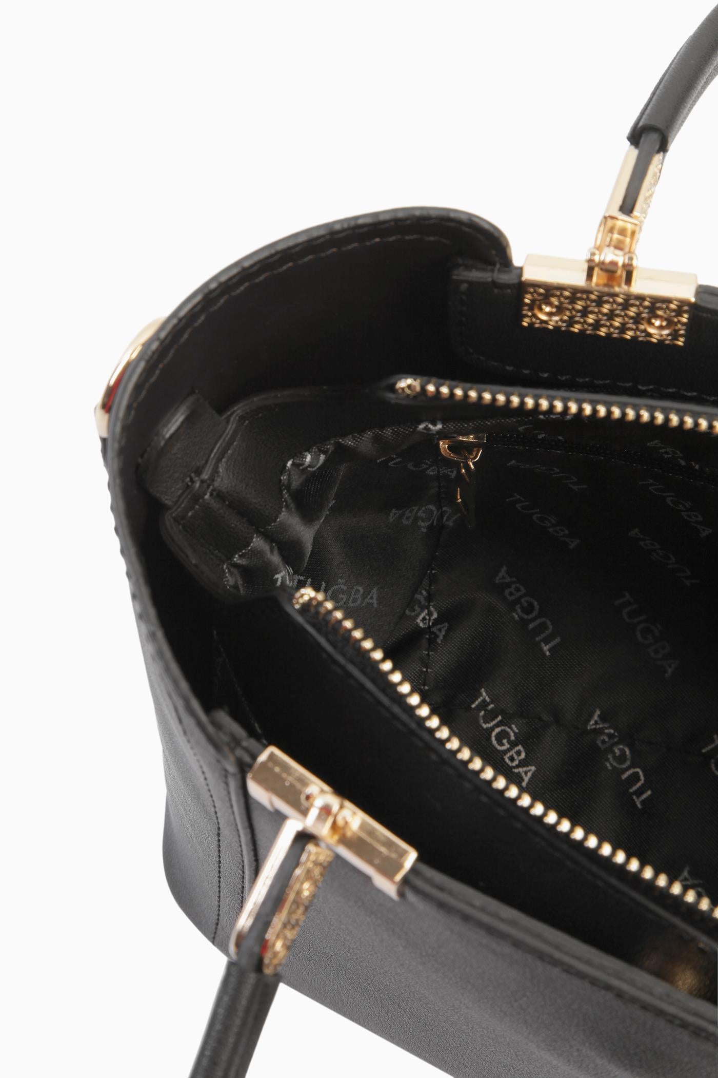 Gold Detaylı Çanta - Siyah TUGBA