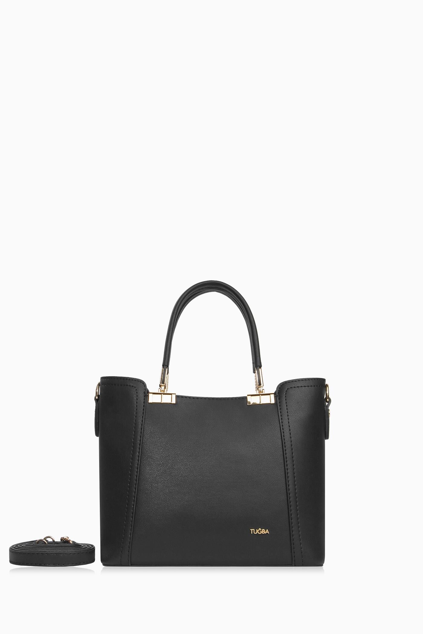 Gold Detaylı Çanta - Siyah TUGBA